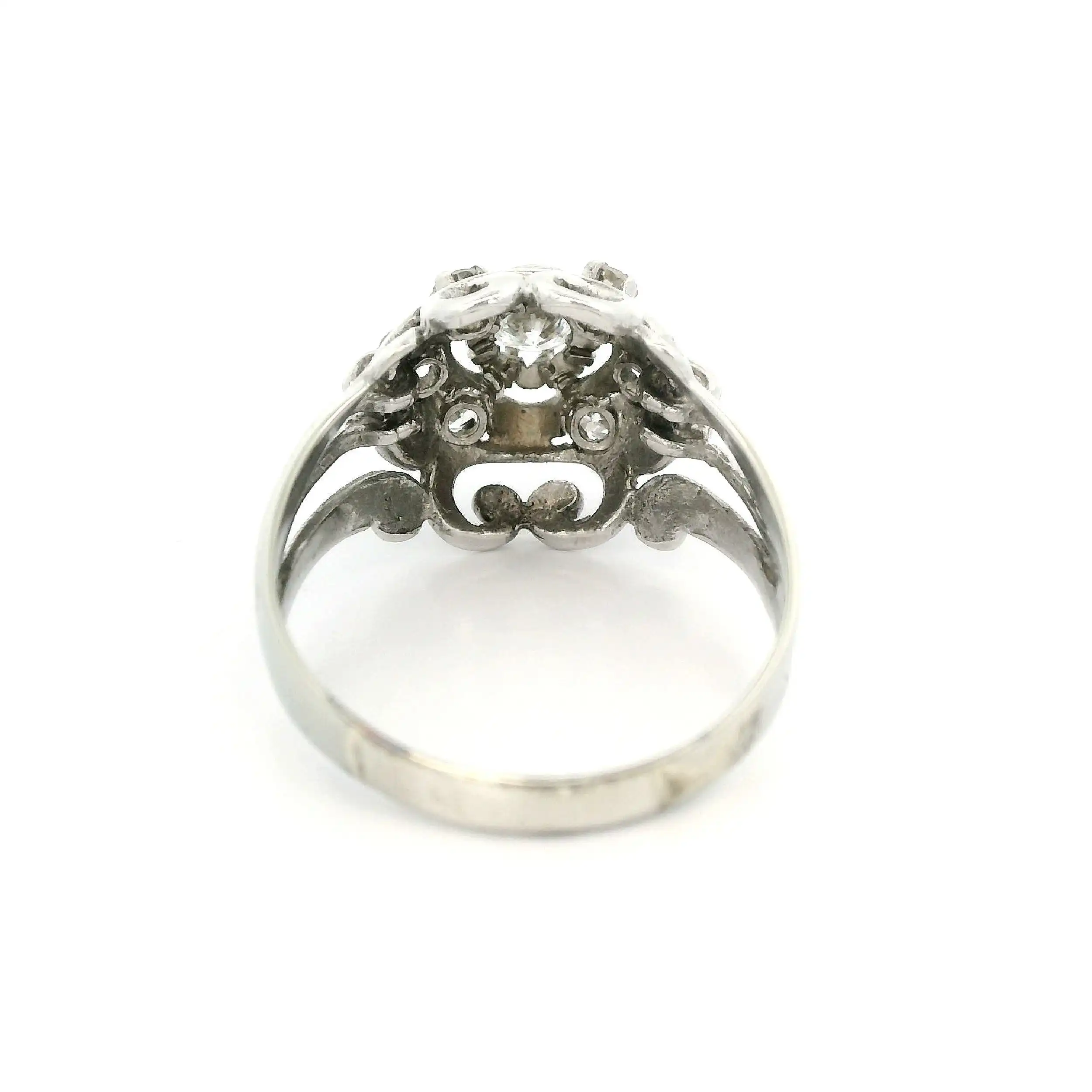 Ring Weißgold mit Brillant und Diamanten Ring Weißgold mit Brillant und Diamanten