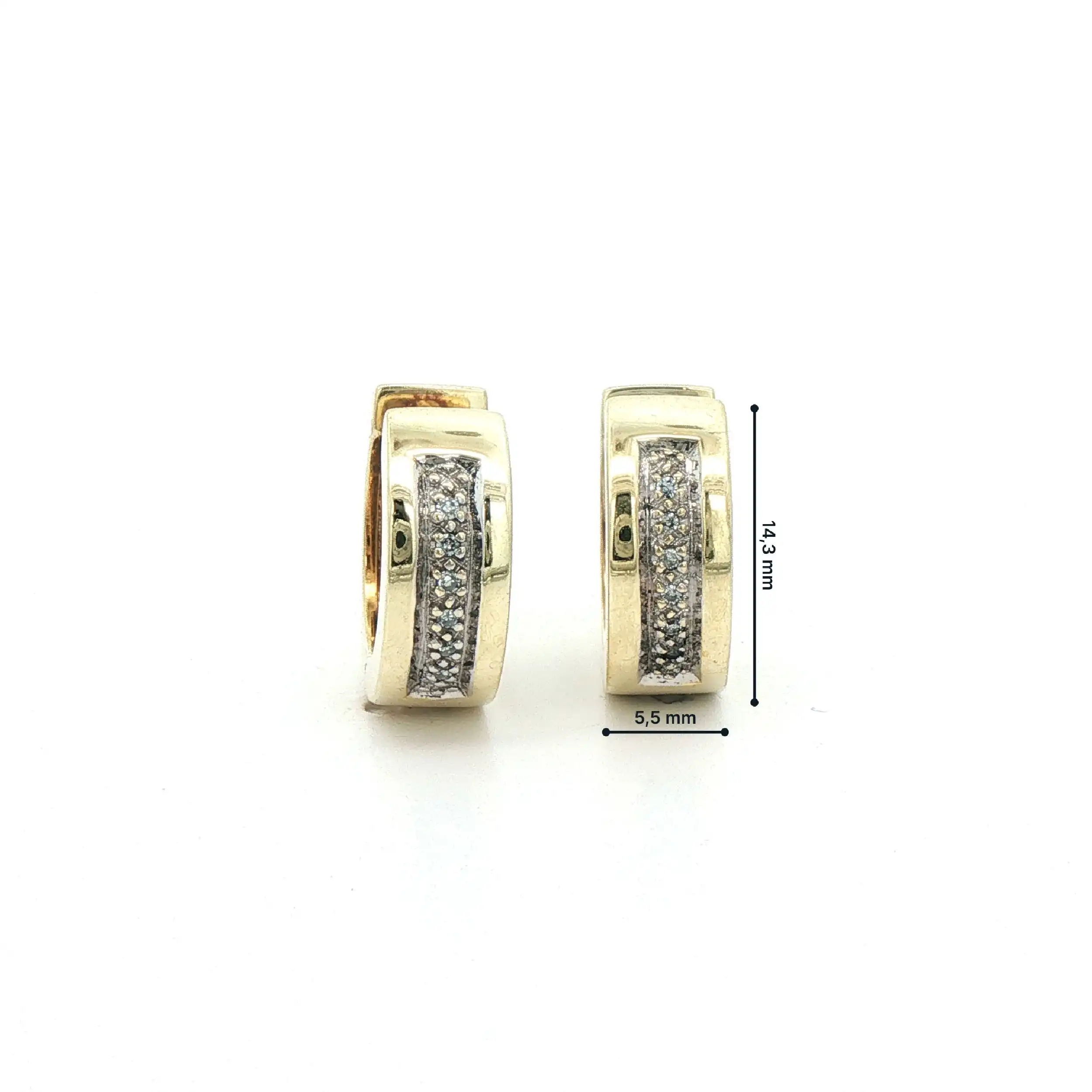 Creolen Bicolor mit Diamanten