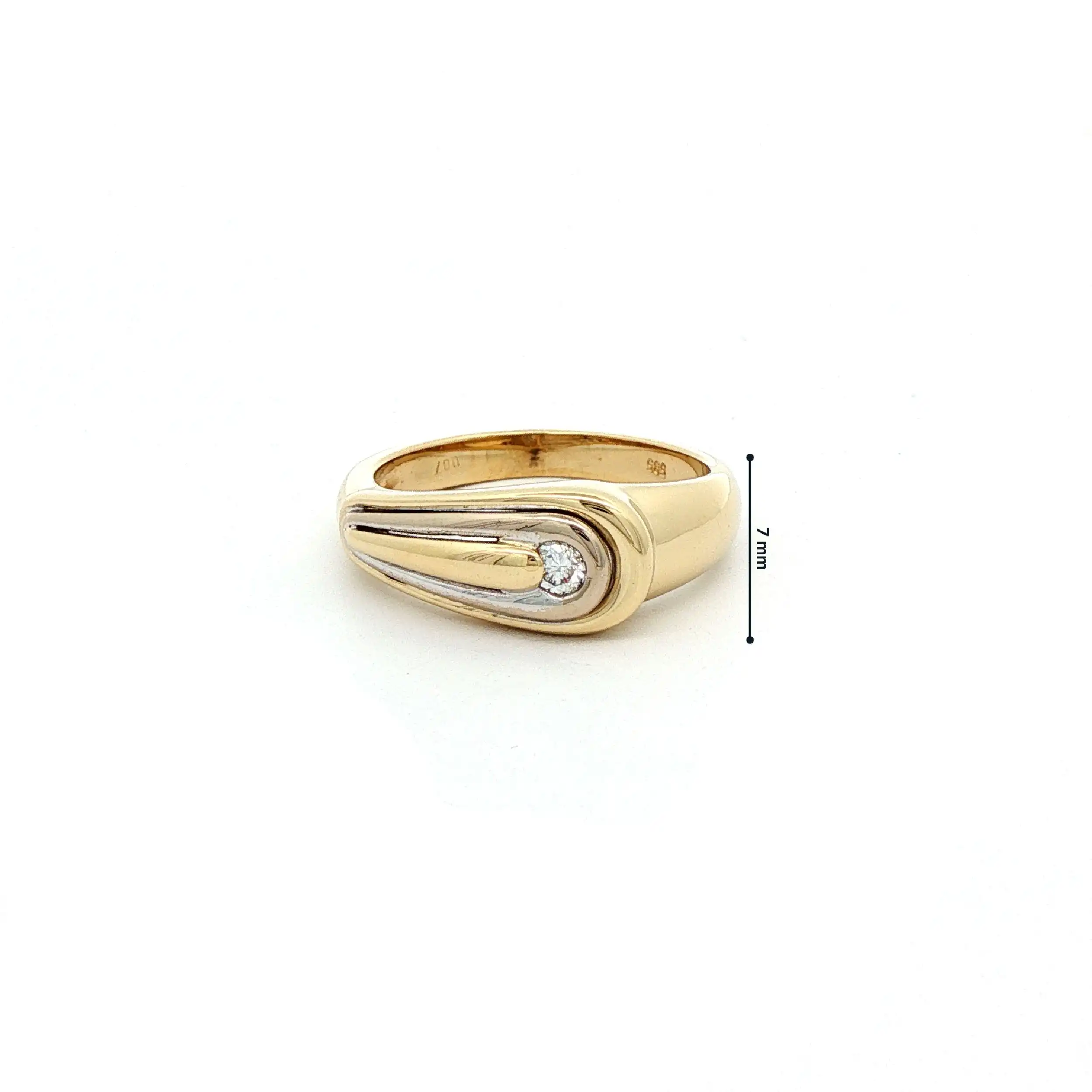 Ring Bicolor mit Brillant