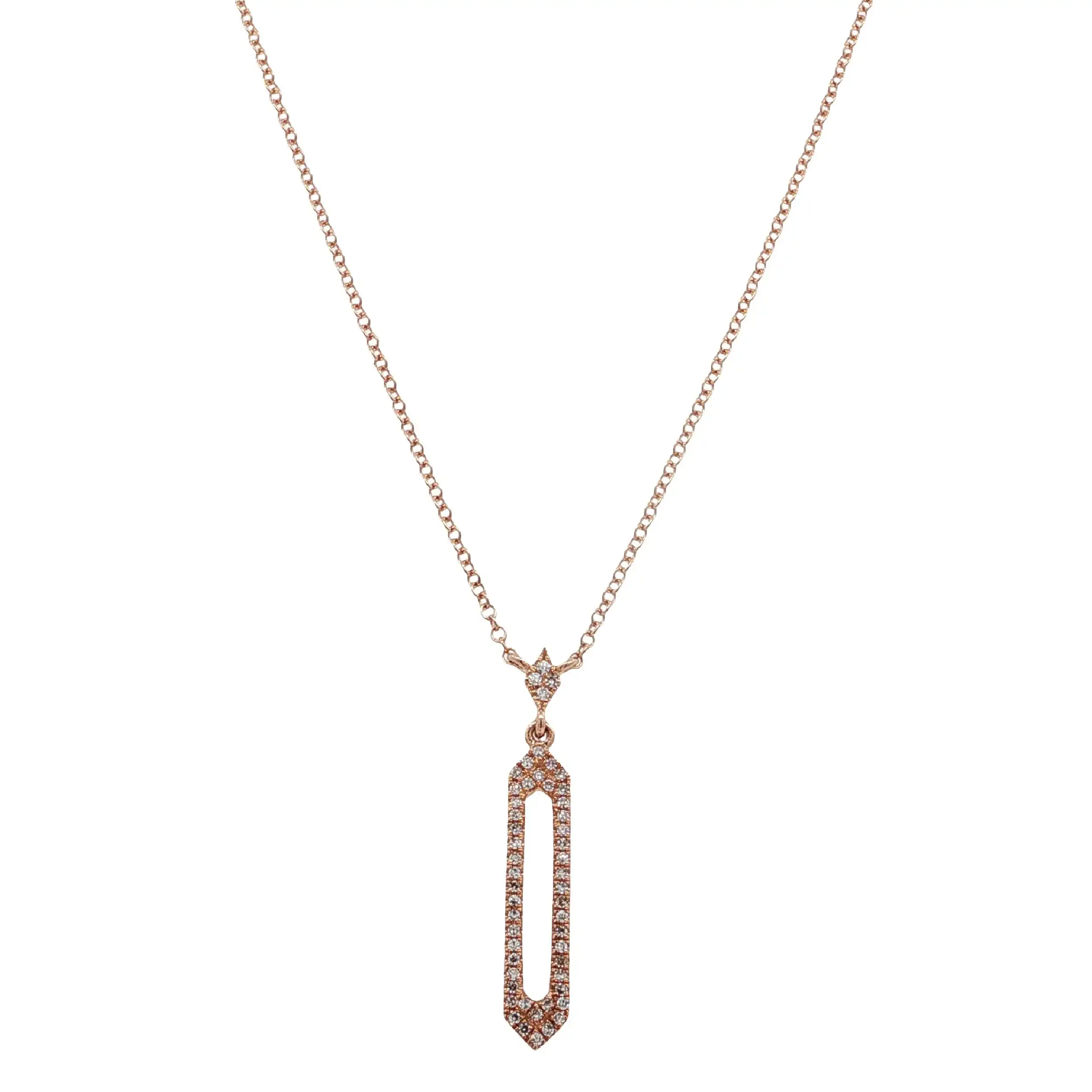 Collier Roségold mit Diamanten 0,13ct. W/SI Collier Roségold mit Diamanten 0,13ct. W/SI