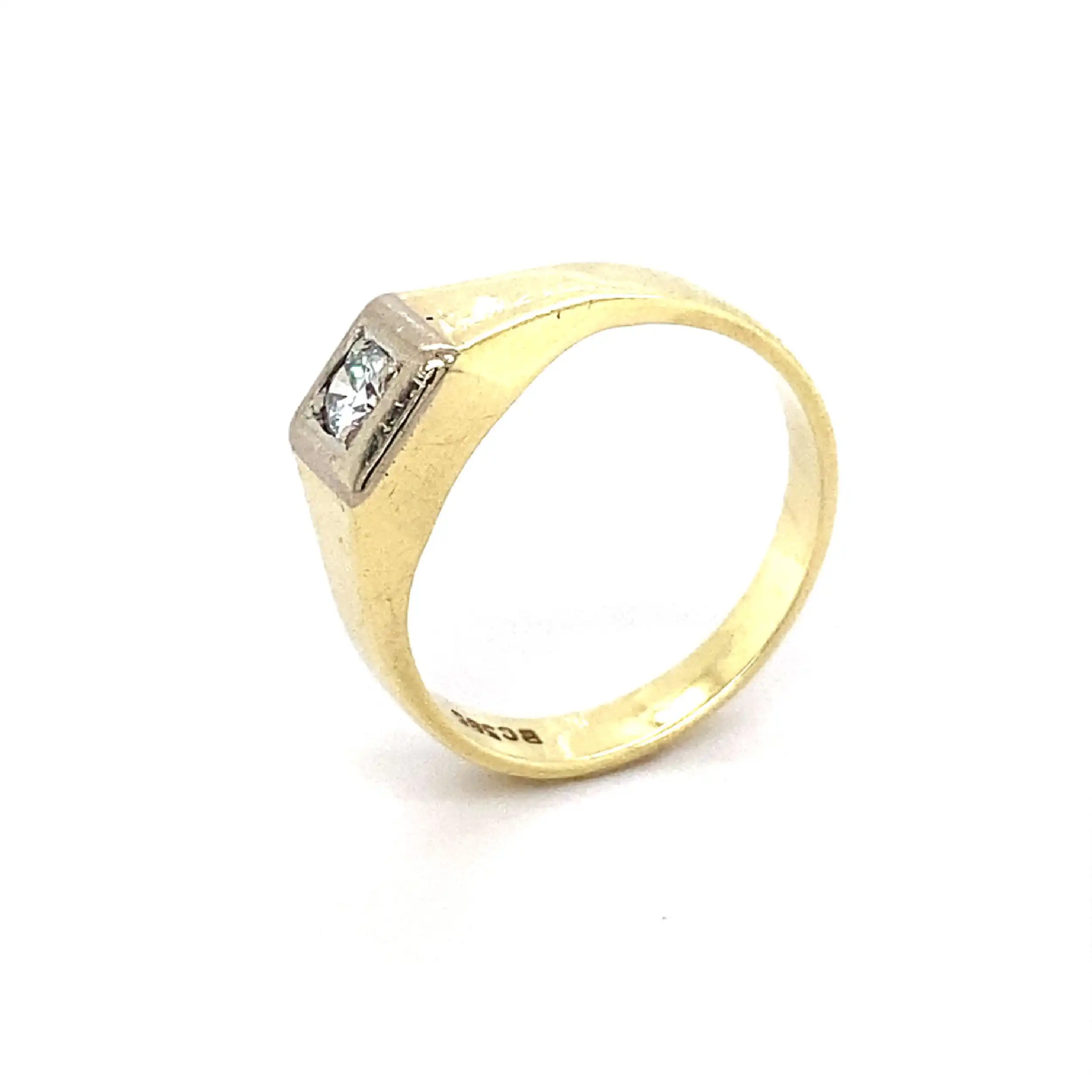 Ring Bicolor mit Brillant Ring Bicolor mit Brillant