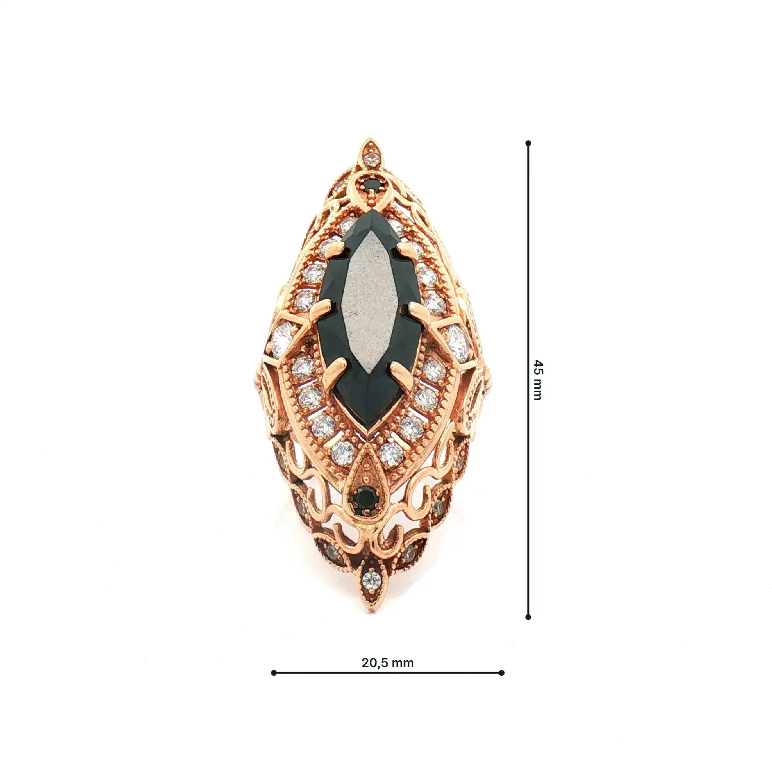 Ring Rotgold mit dunkelroten Farbstein und Zirkonia Ring Rotgold mit dunkelroten Farbstein und Zirkonia