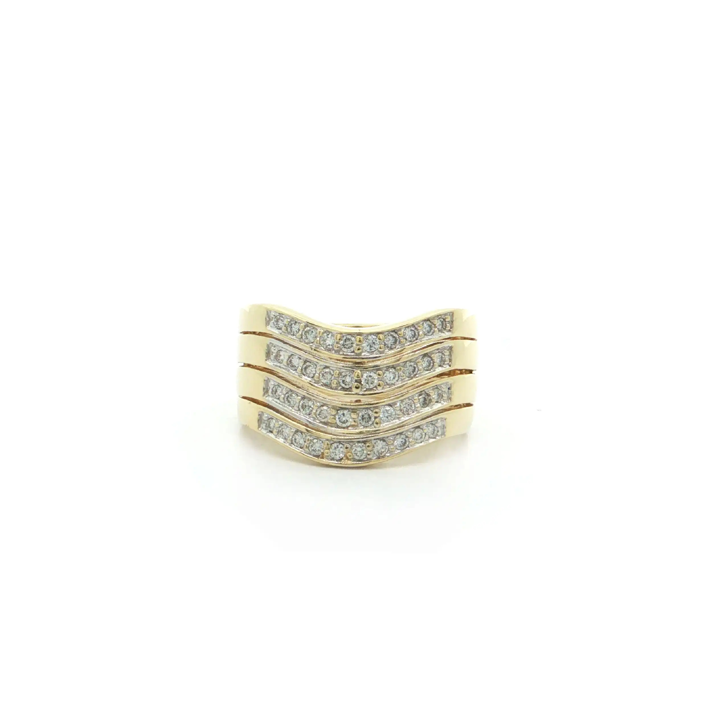 Ring Bicolor mit Brillanten, graviert mit 0,40ct Ring Bicolor mit Brillanten, graviert mit 0,40ct