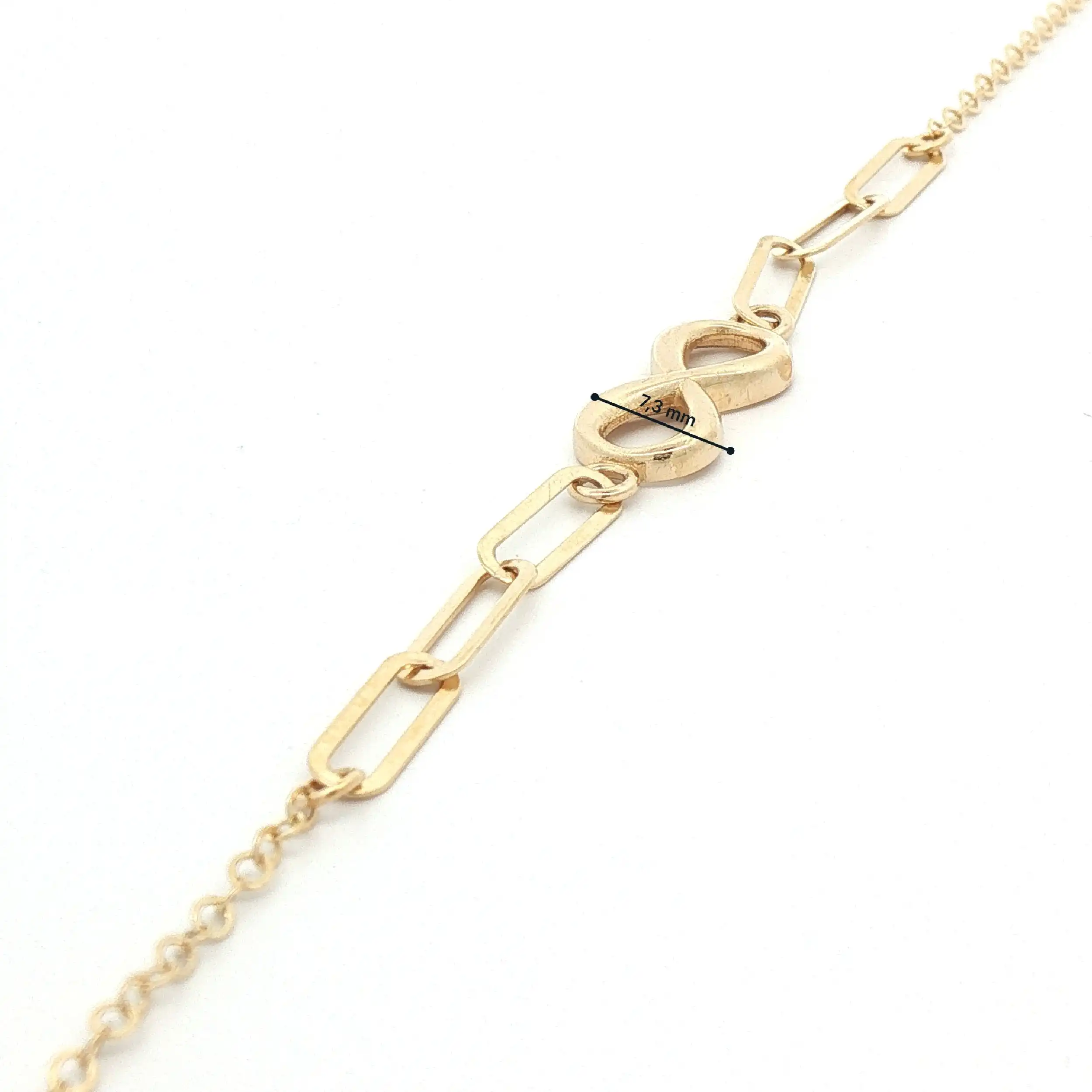 Armband Gelbgold Unendlichkeit mit Zirkonia