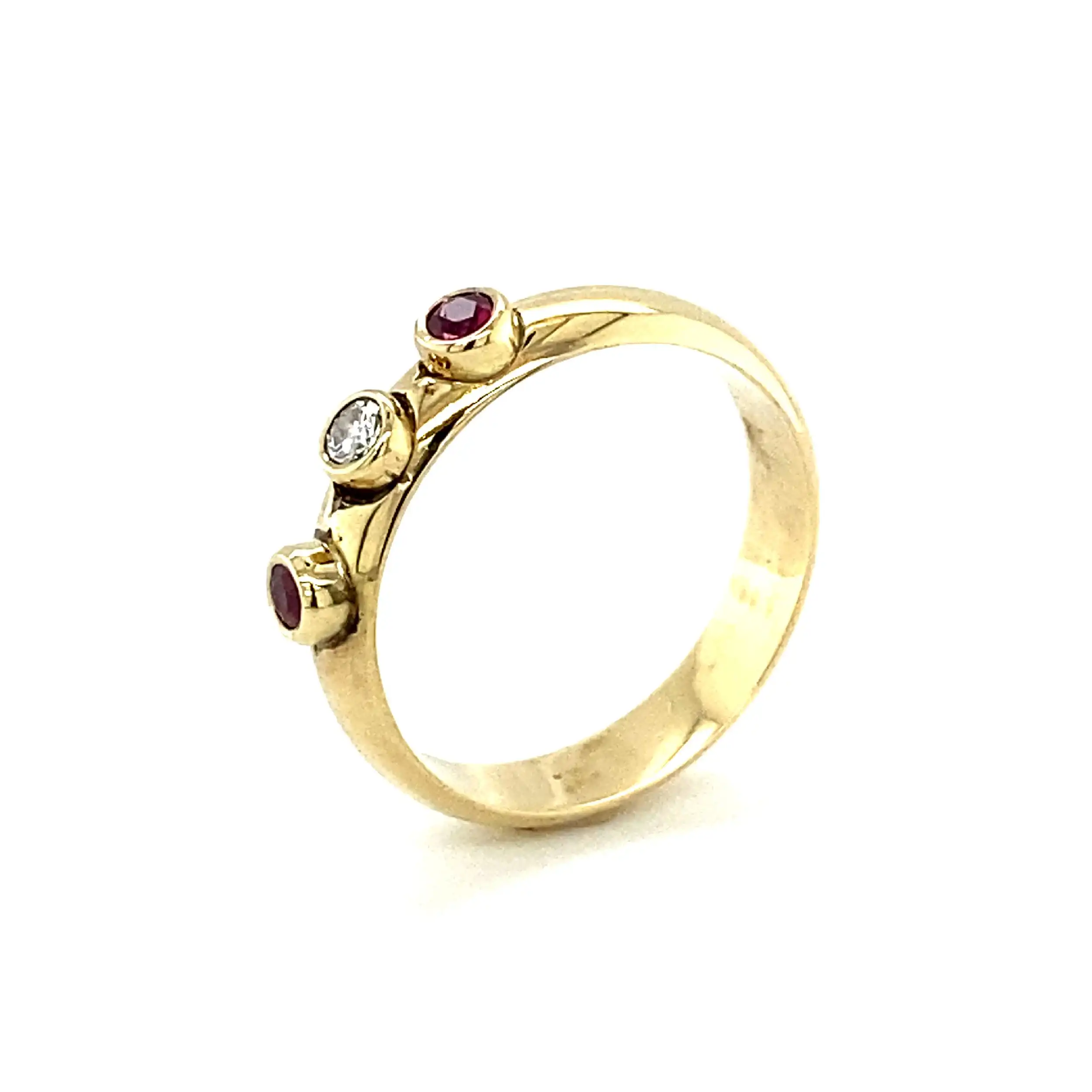Ring Gelbgold mit Brillant und Farbsteinen Ring Gelbgold mit Brillant und Farbsteinen