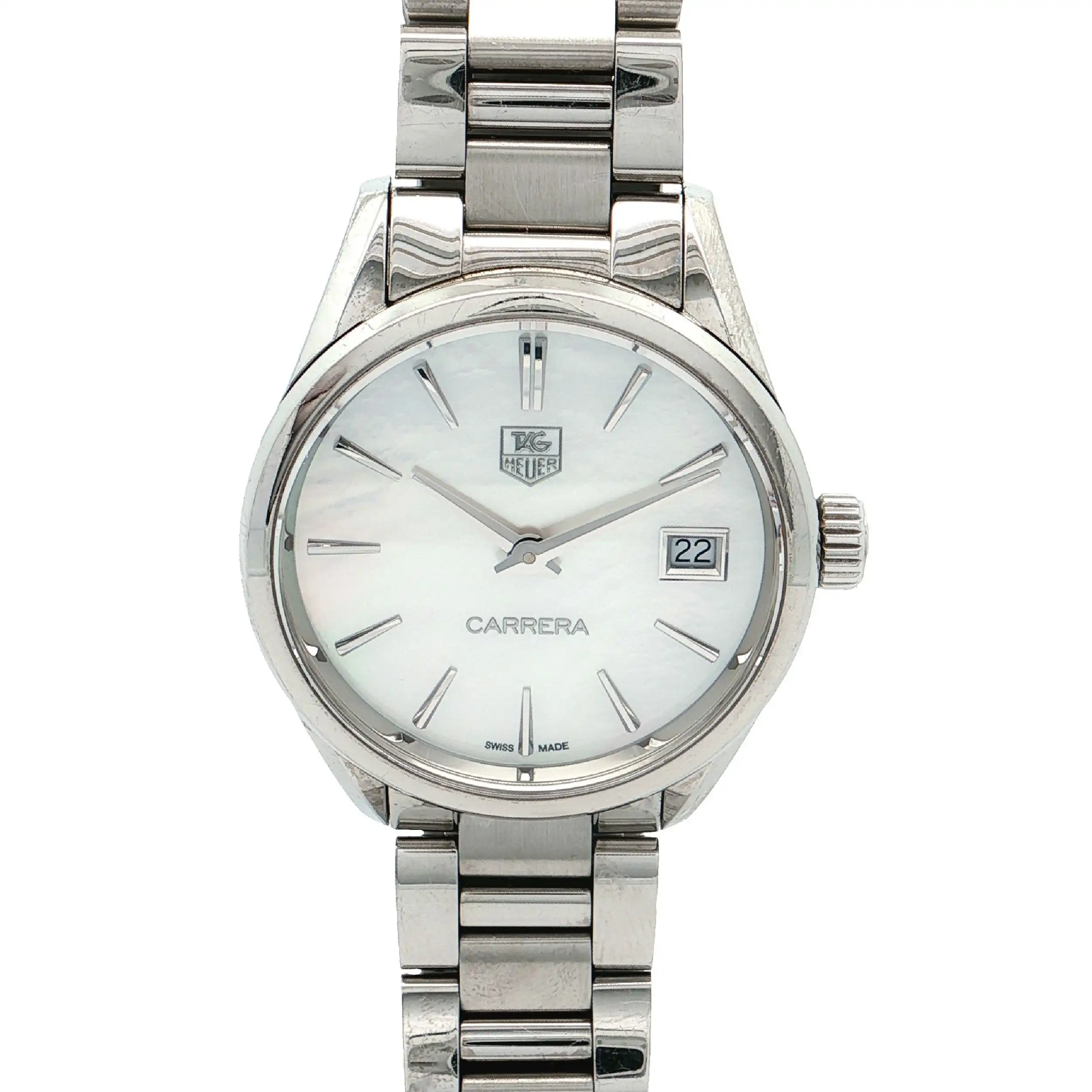 Damenuhr TAG Heuer Carrera Lady Perlmutt Ref:WAR1311-0 mit Box und Papieren Damenuhr TAG Heuer Carrera Lady Perlmutt Ref:WAR1311-0 mit Box und Papieren