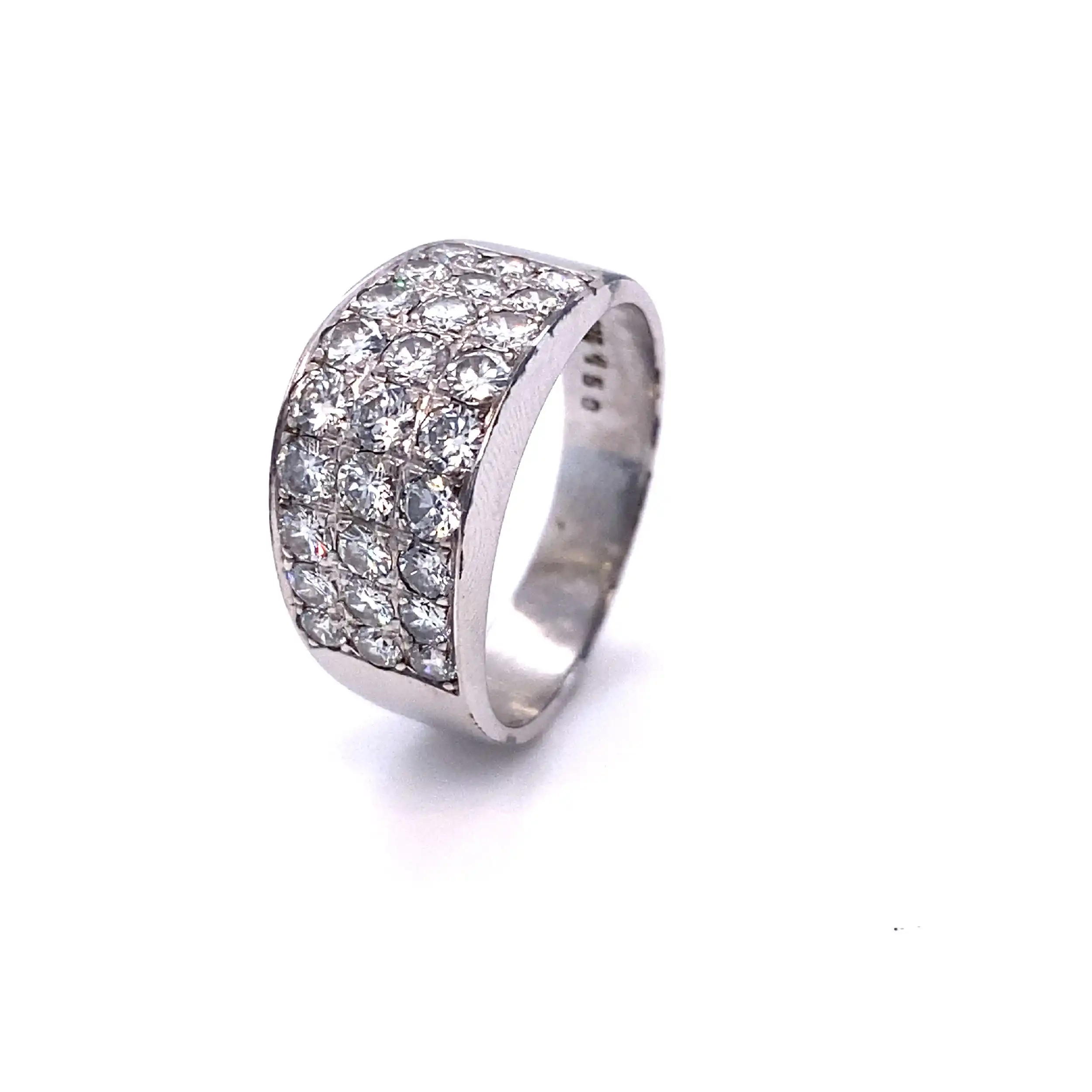 Ring Weißgold mit Brillanten, graviert mit 1,5ct Ring Weißgold mit Brillanten, graviert mit 1,5ct