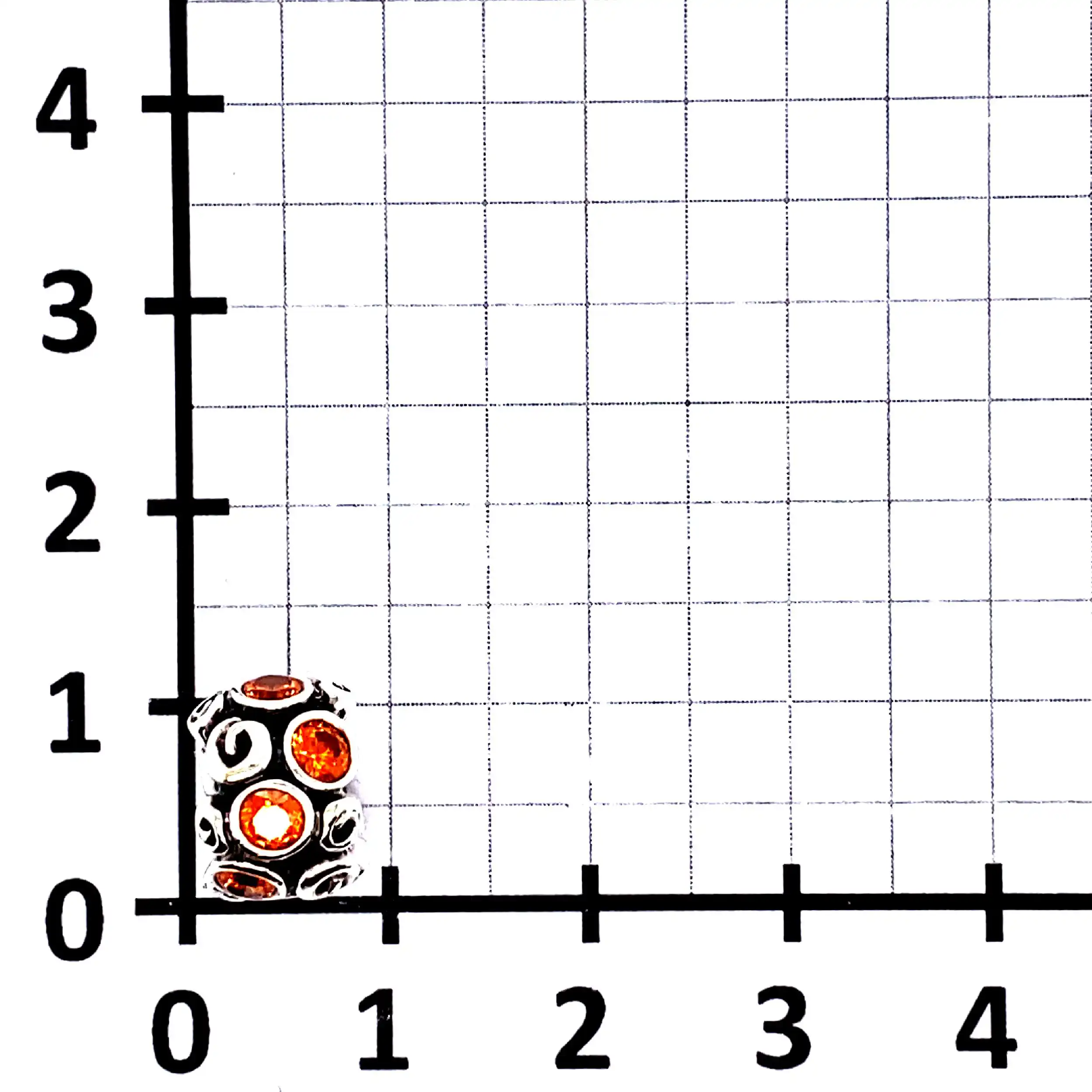 Silberanhänger Pandora Charm - Sternenwirbel mit orangenen Zirkonia Silberanhänger Pandora Charm - Sternenwirbel mit orangenen Zirkonia