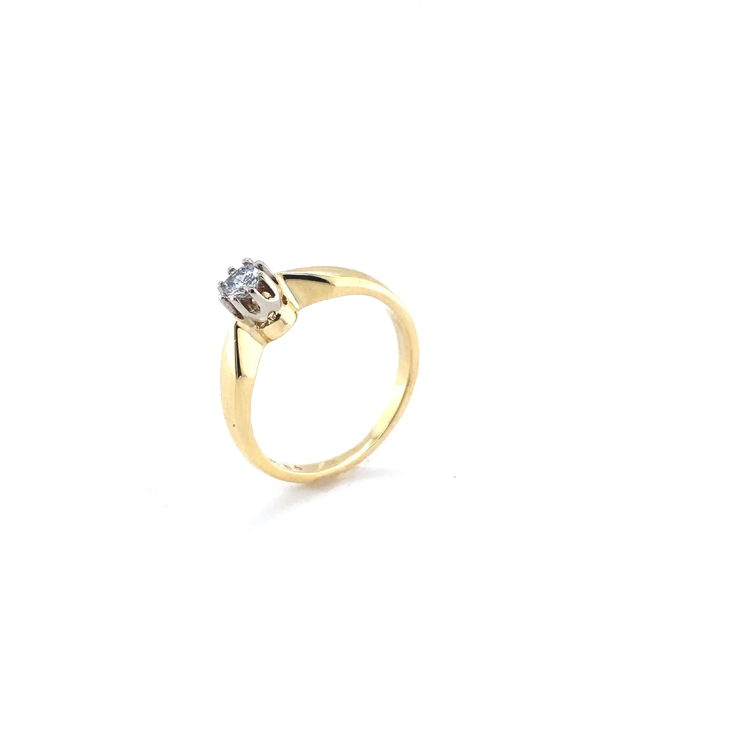 Ring Gelbgold mit Brillant Ring Gelbgold mit Brillant