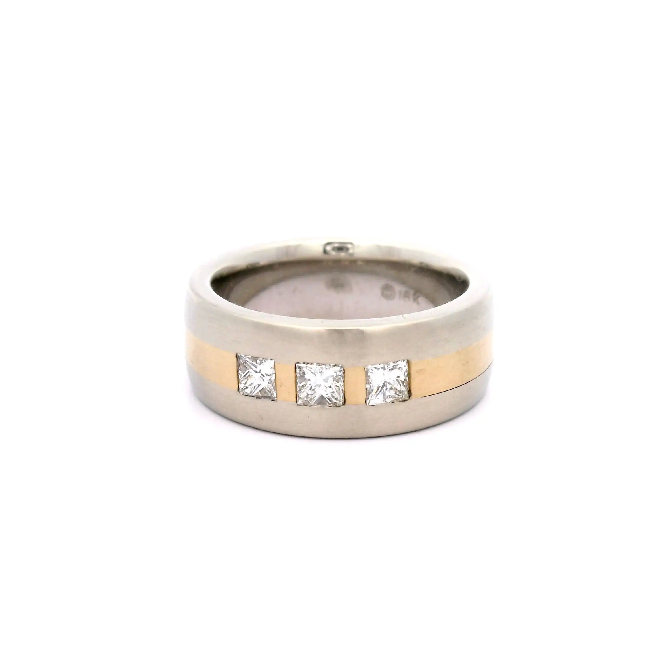 Ring Bicolor mit Princess Diamanten Ring Bicolor mit Princess Diamanten