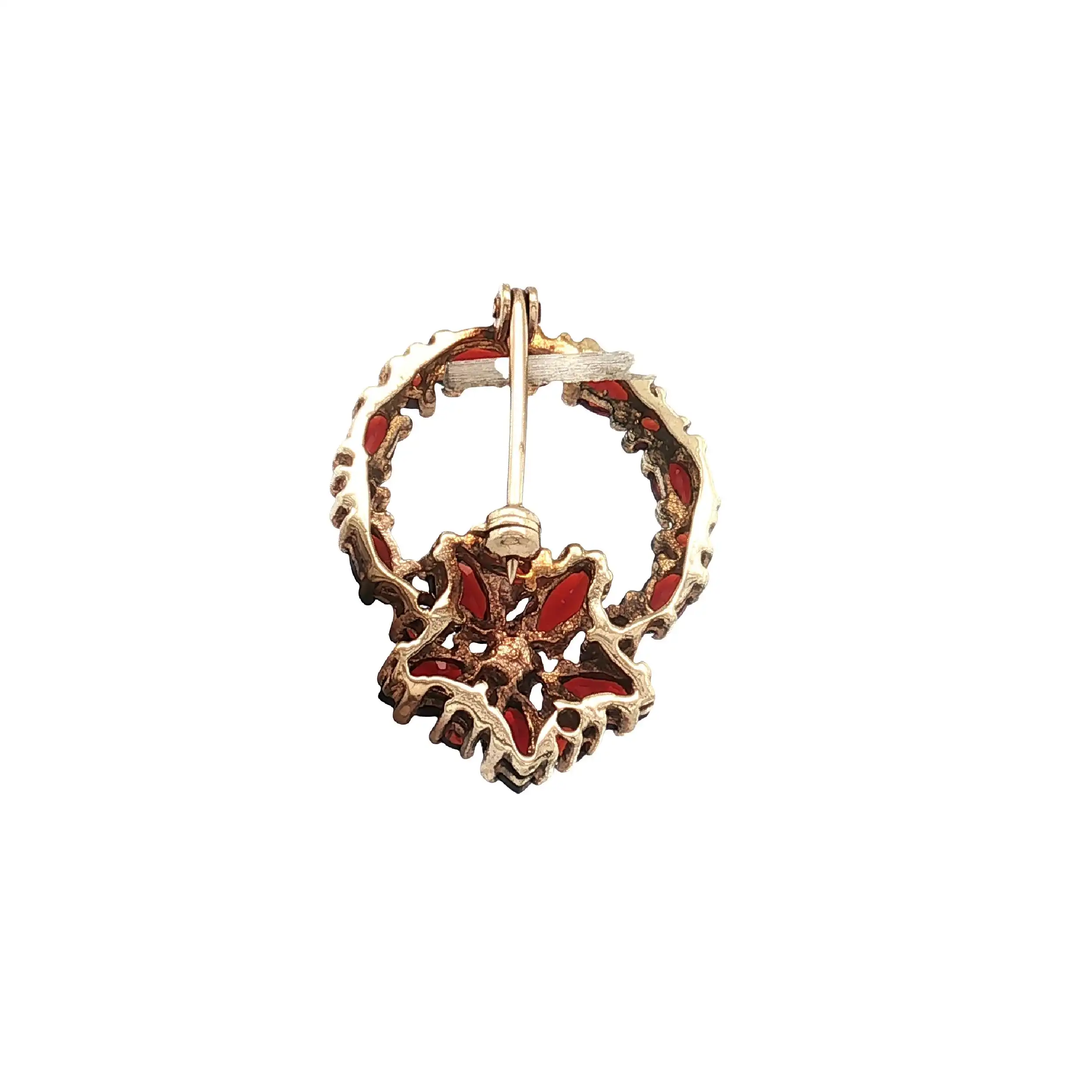 Brosche / Nadel Gelbgold mit Granat Brosche / Nadel Gelbgold mit Granat