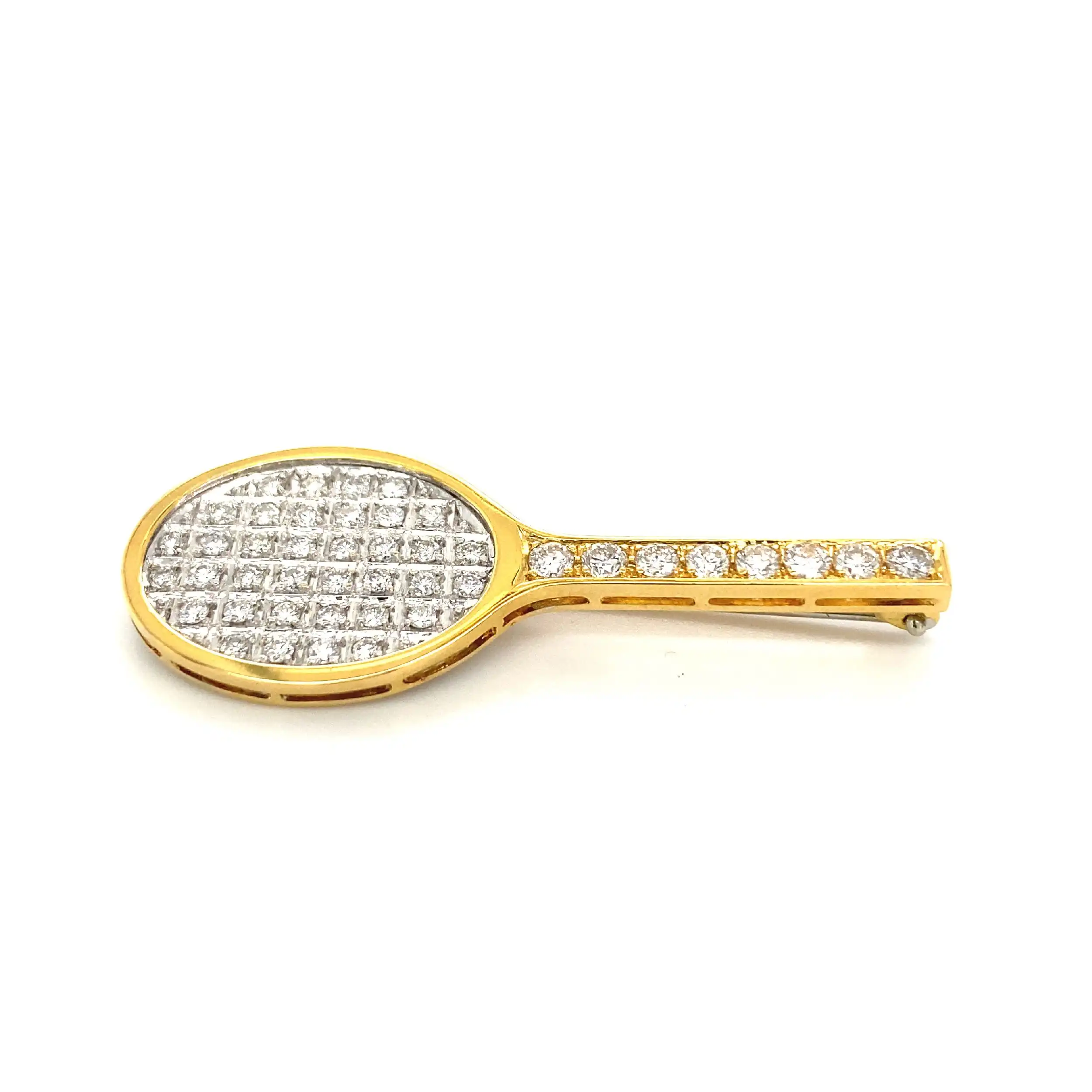 Nadel Bicolor Tennisschläger mit Brillanten