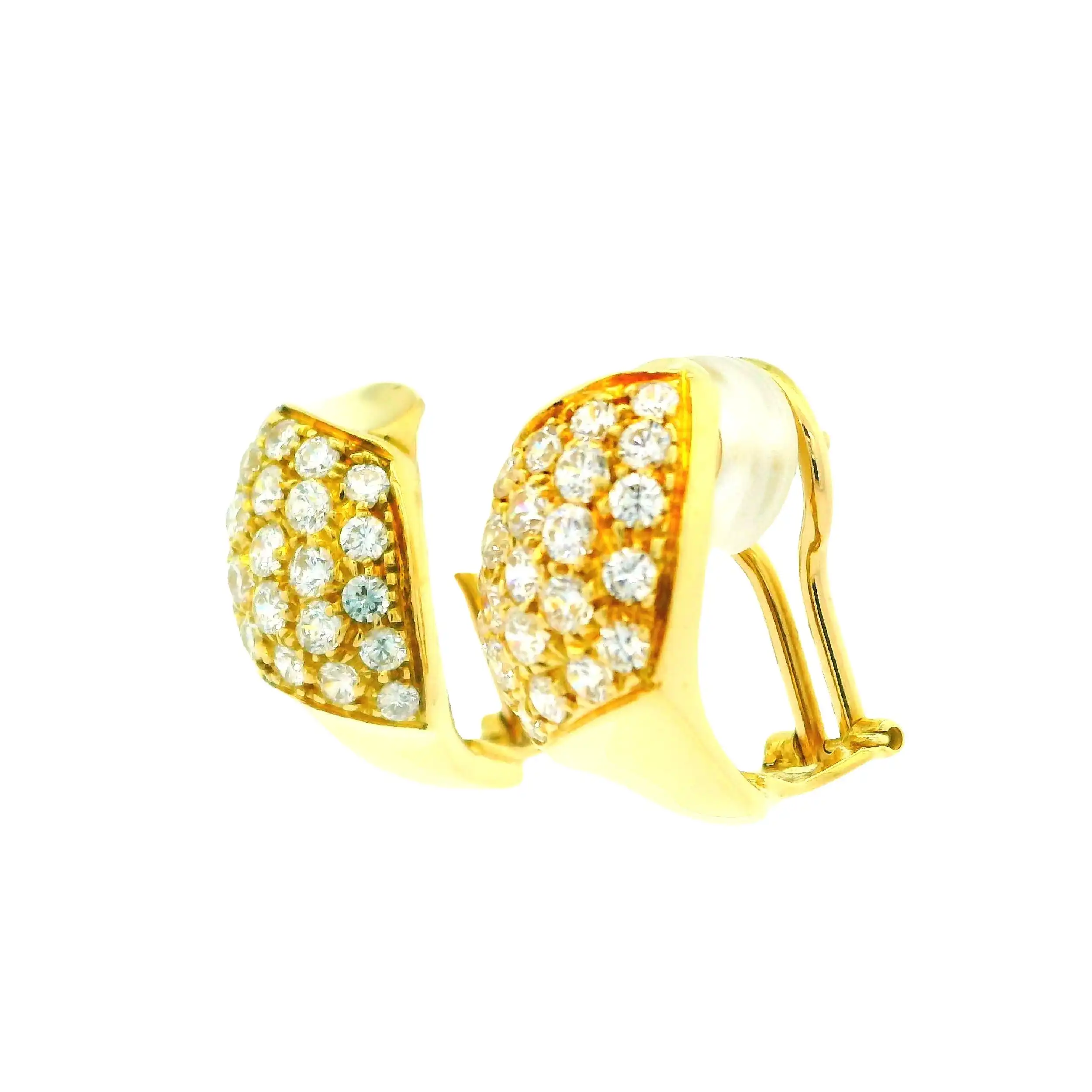 Ohrclips Gelbgold mit Zirkonia Ohrclips Gelbgold mit Zirkonia