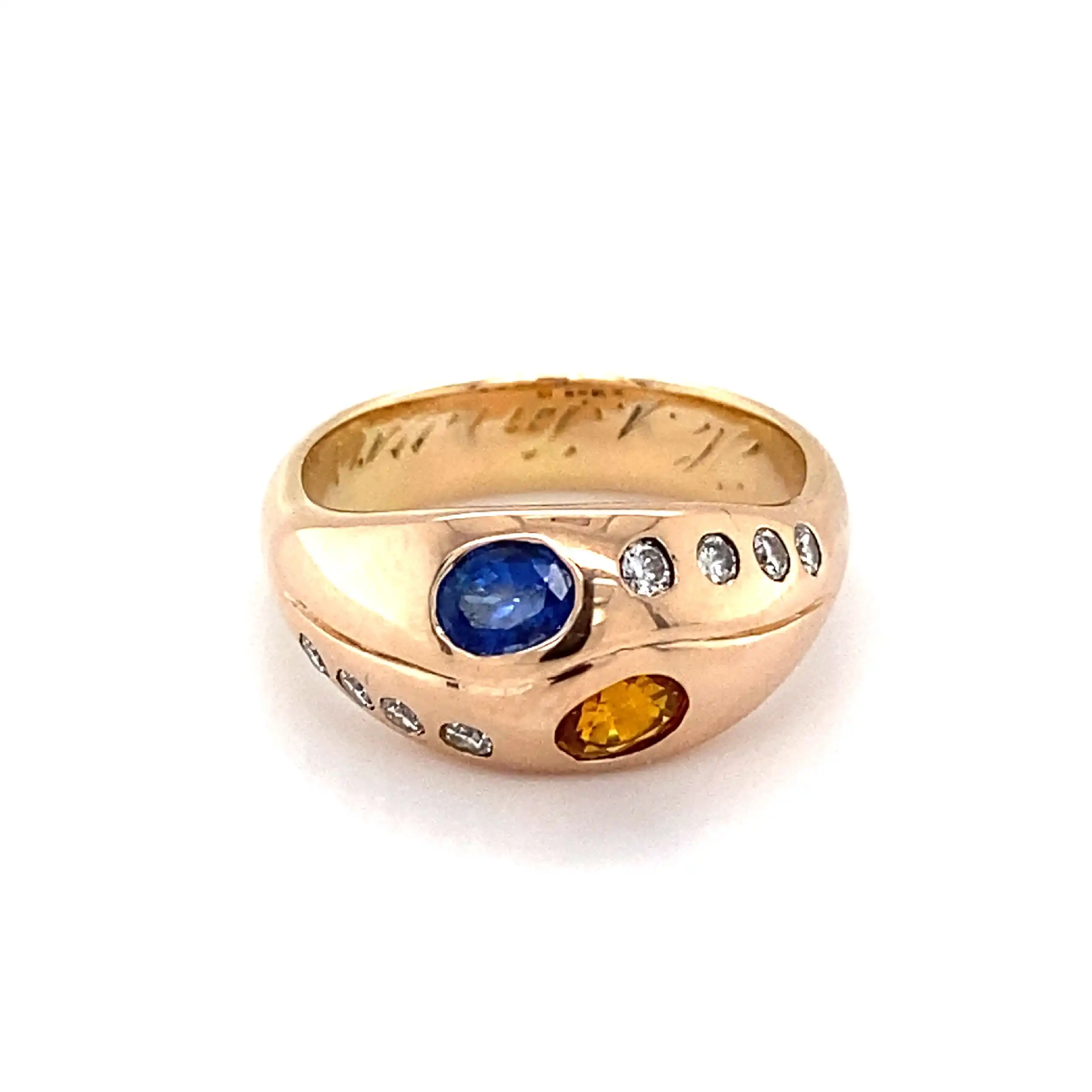 Ring Rotgold mit Brillanten und Farbsteinen Ring Rotgold mit Brillanten und Farbsteinen