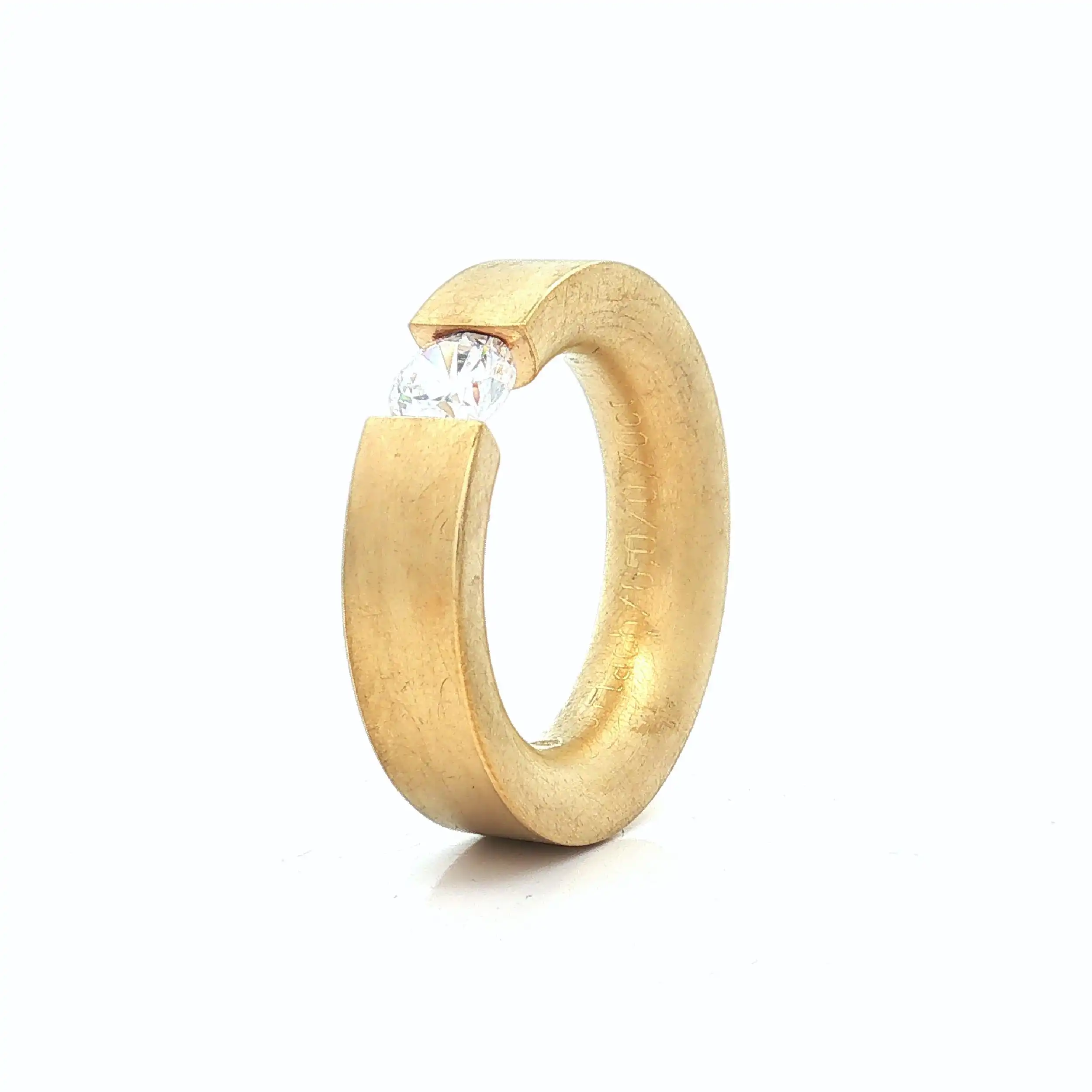 Spannring Silber Niessing "Musterring" Flach mit Zirkonia Spannring Silber Niessing "Musterring" Flach mit Zirkonia