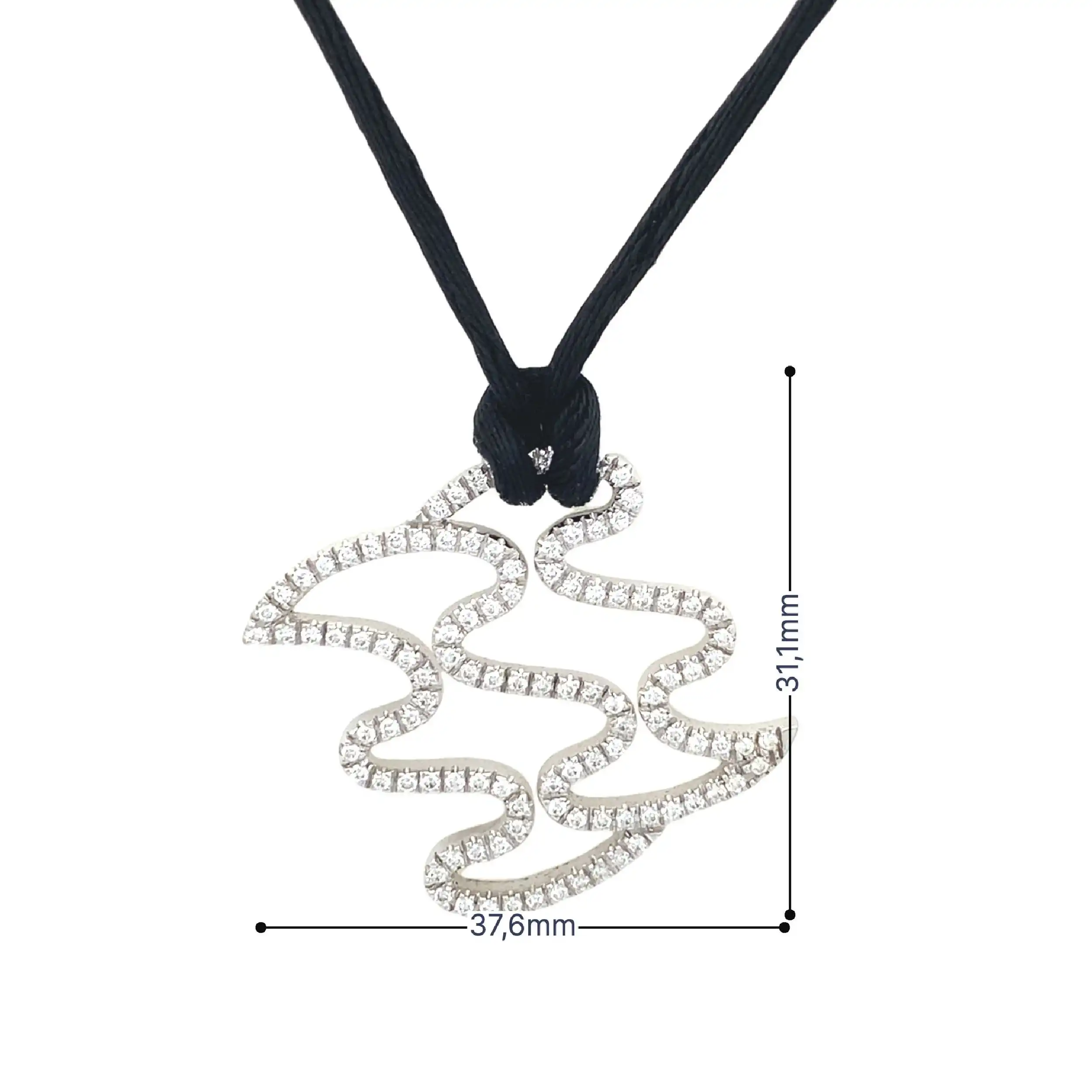 Stoffband mit Anhänger Weißgold und Brillanten von Wempe Stoffband mit Anhänger Weißgold und Brillanten von Wempe