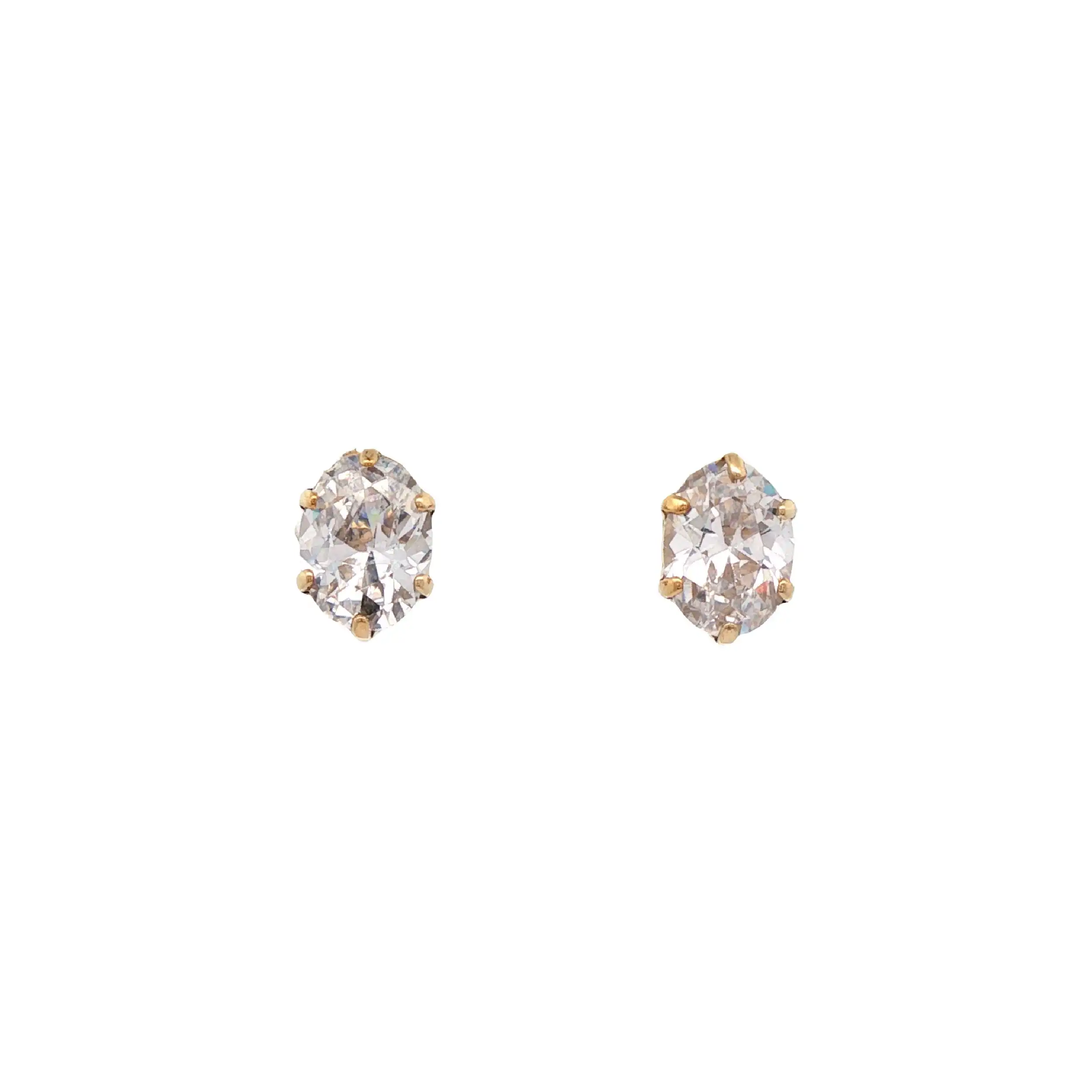 Ohrstecker Gelbgold mit Zirkonia