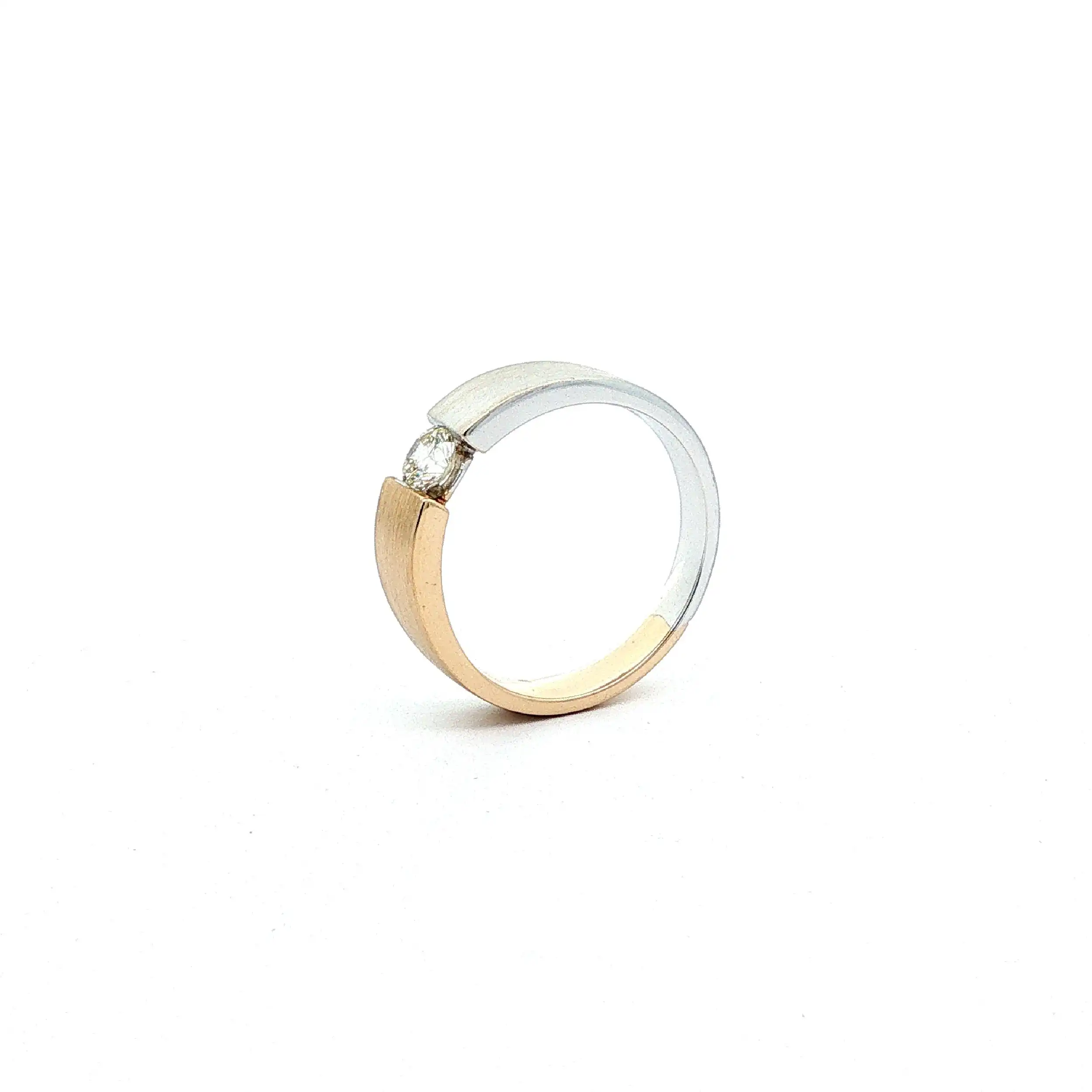 Ring Bicolor mit Brillant Ring Bicolor mit Brillant