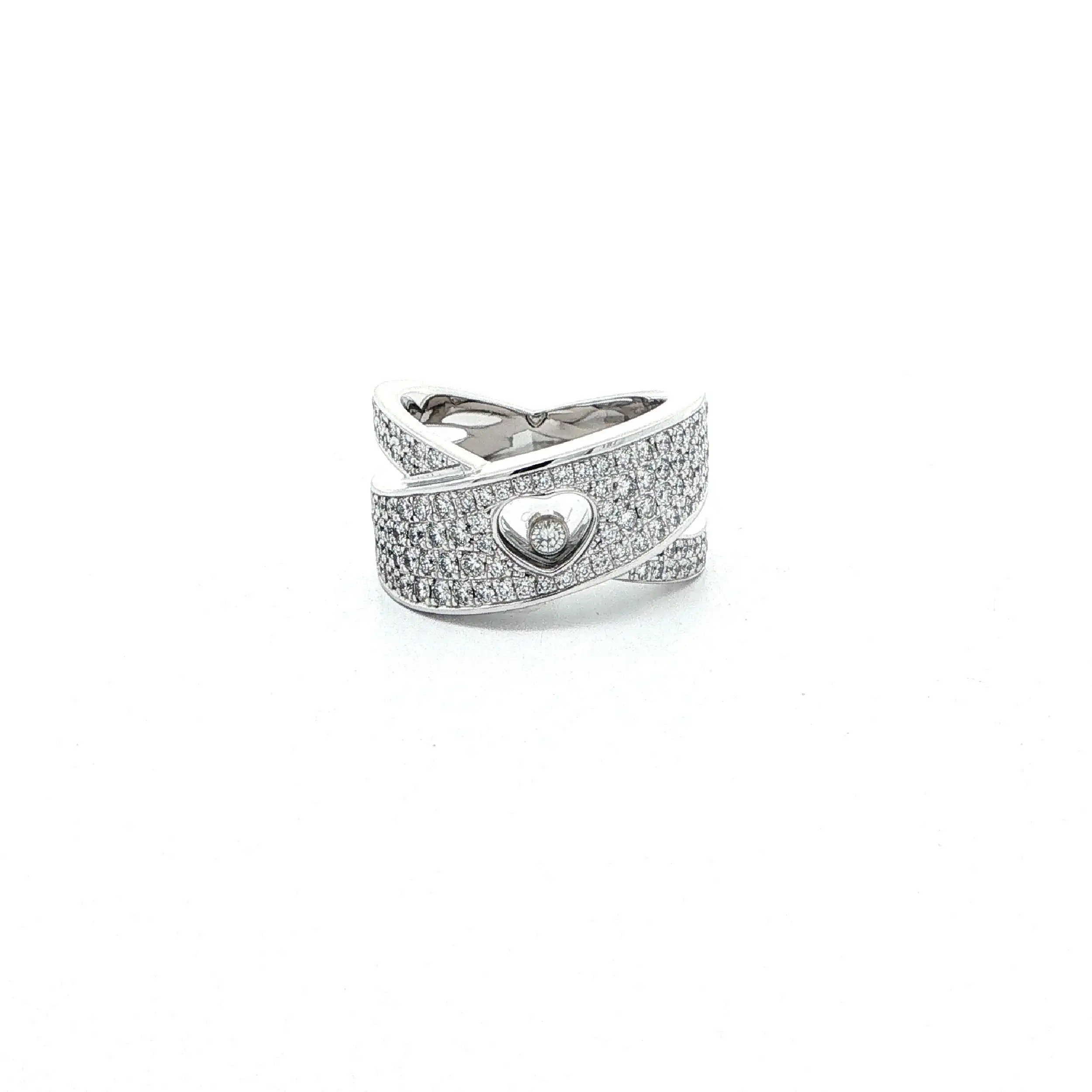 Ring Weißgold Chopard mit Brillanten "Happy Diamonds", mit Garantiekarte