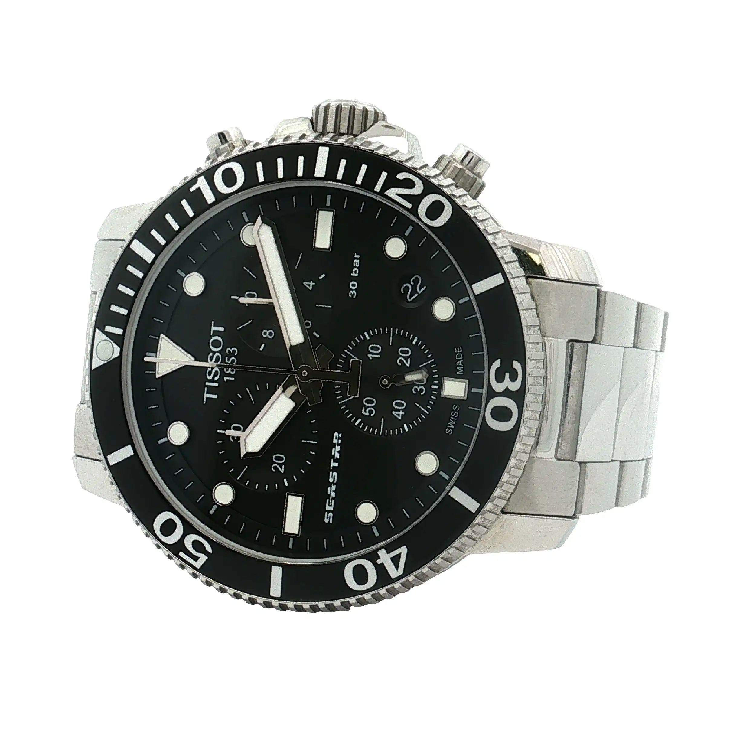 Herrenuhr Tissot Seastat Chronograph Quarz Full Set von 2021