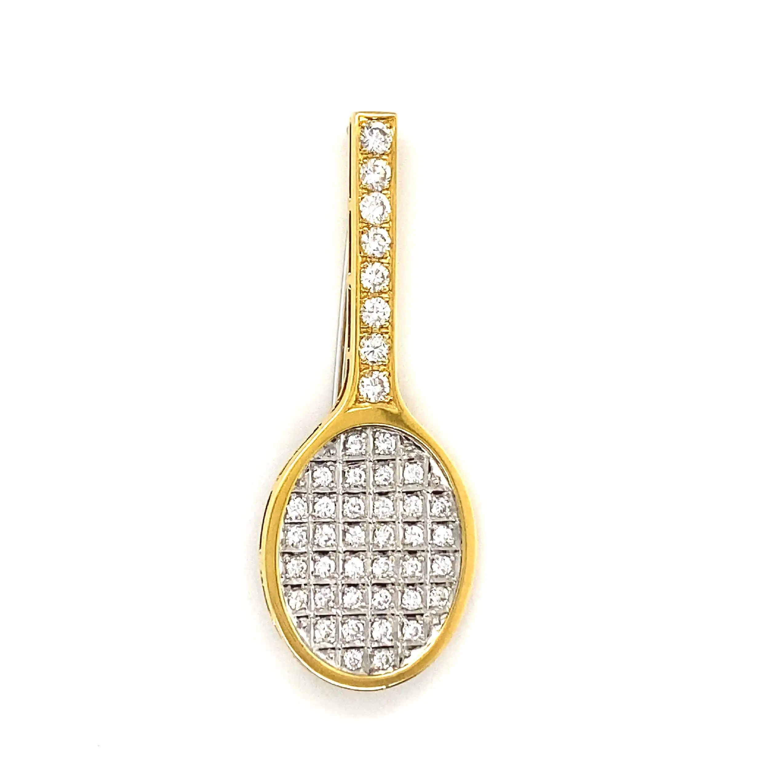 Nadel Bicolor Tennisschläger mit Brillanten