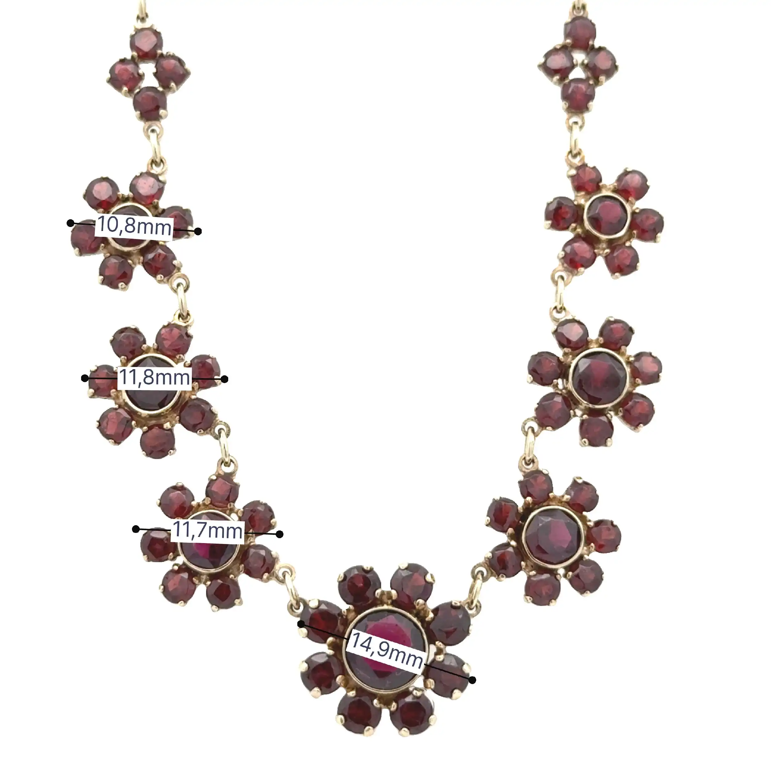 Collier Gelbgold mit Granat