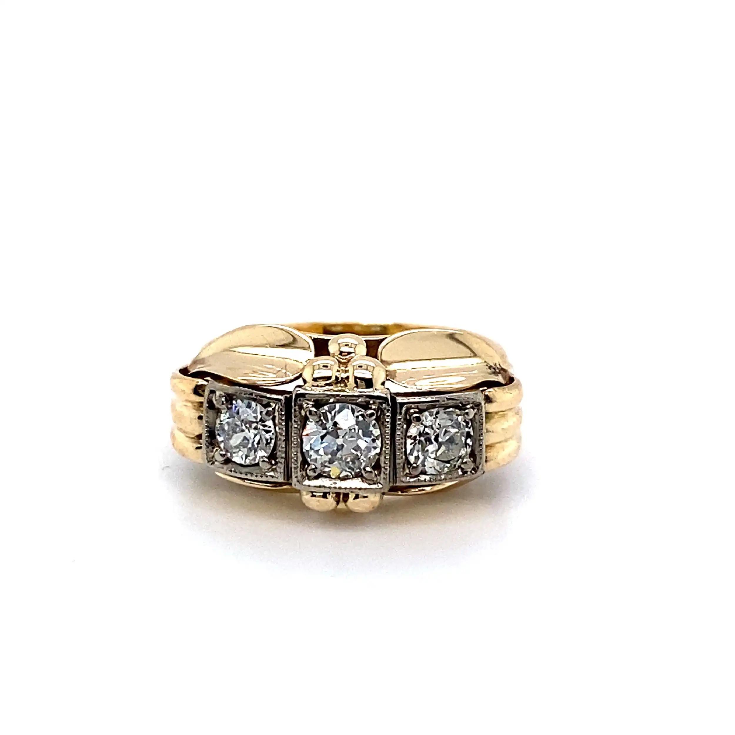 Ring Bicolor mit Altschliffdiamanten Ring Bicolor mit Altschliffdiamanten