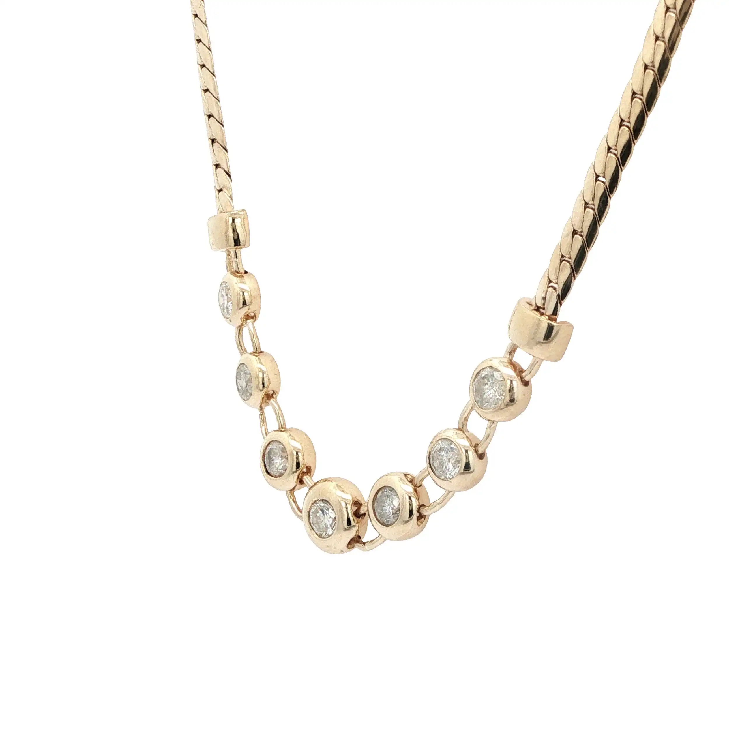 Collier Gelbgold mit Brillanten Collier Gelbgold mit Brillanten