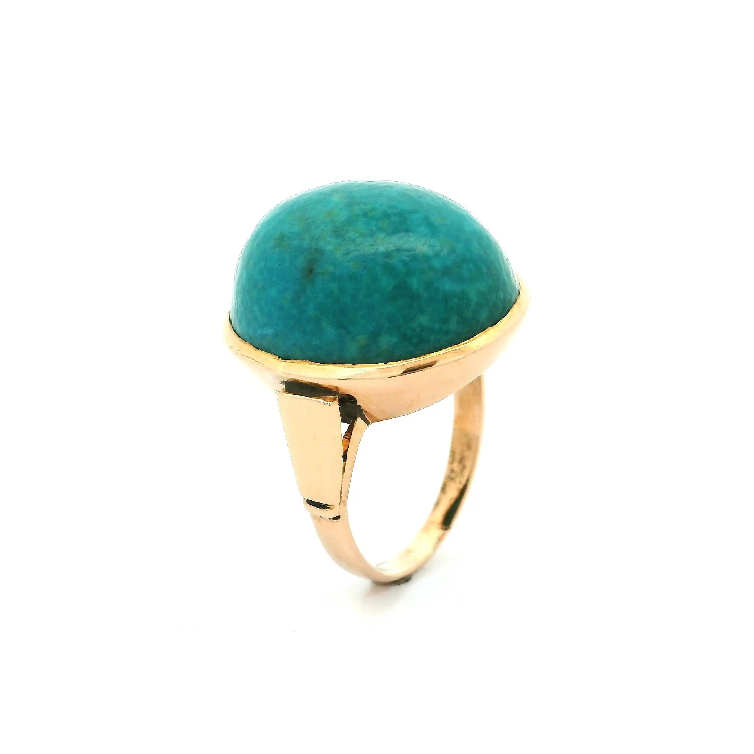 Ring Roségold mit Türkis Cabochon Ring Roségold mit Türkis Cabochon