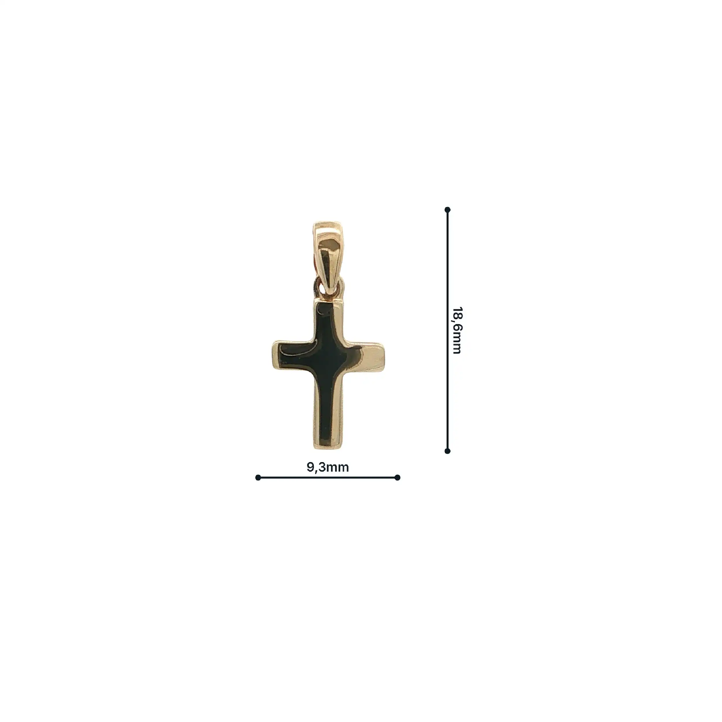 Kreuzanhänger Gelbgold