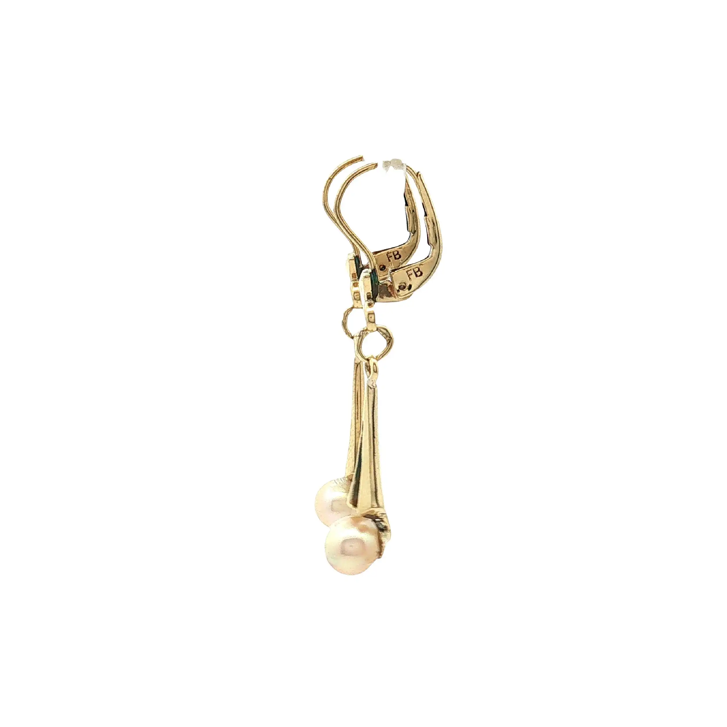 Ohrringe Gelbgold mit Perlen Ohrringe Gelbgold mit Perlen