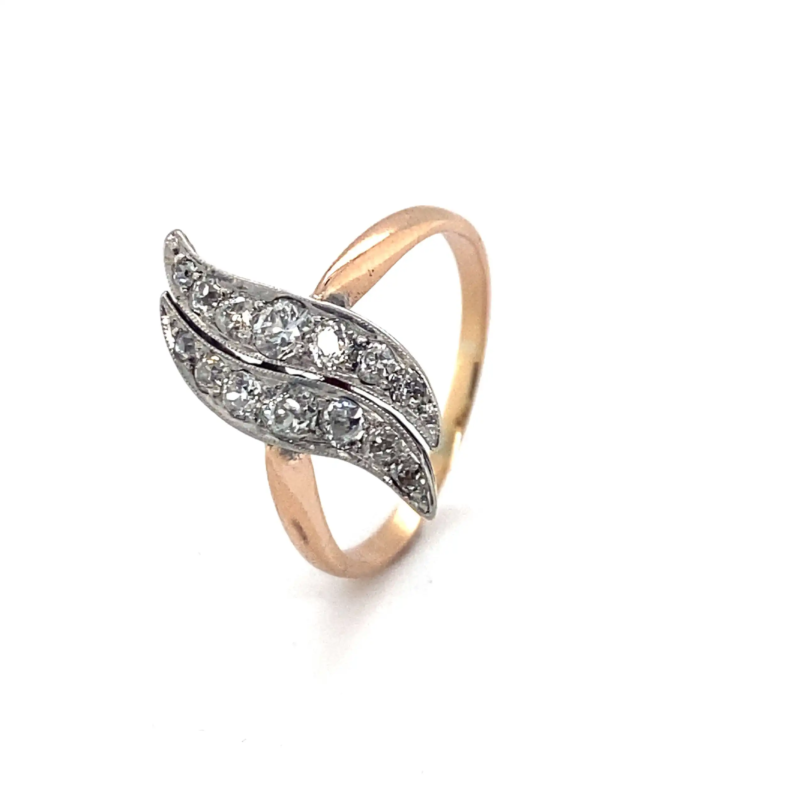 Ring Gelbgold mit Altschliff Brillanten Ring Gelbgold mit Altschliff Brillanten