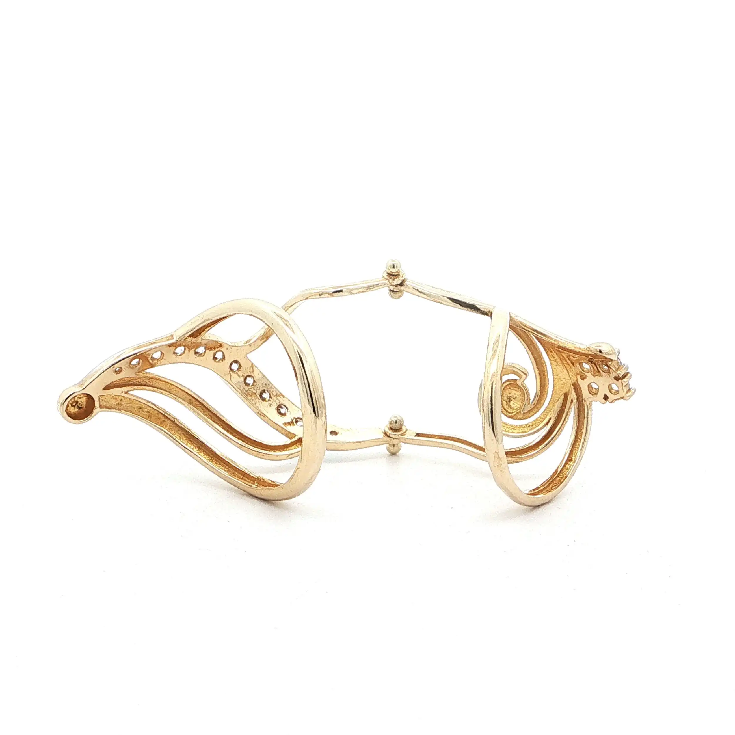 Ring Gelbgold mit Gelenk & Zirkonia Ring Gelbgold mit Gelenk & Zirkonia