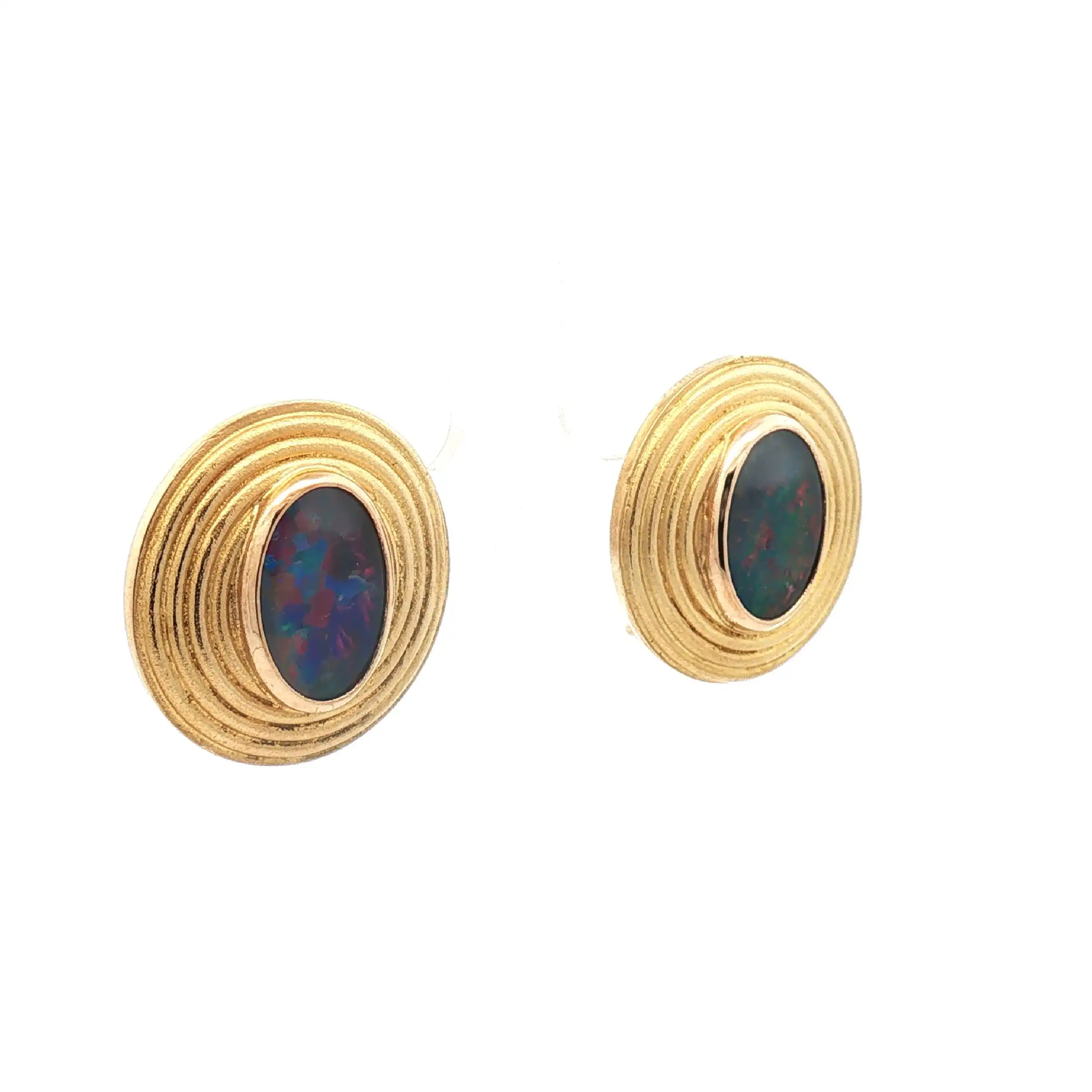 Ohrringe Gelbgold mit Farbstein Handarbeit Ohrringe Gelbgold mit Farbstein Handarbeit