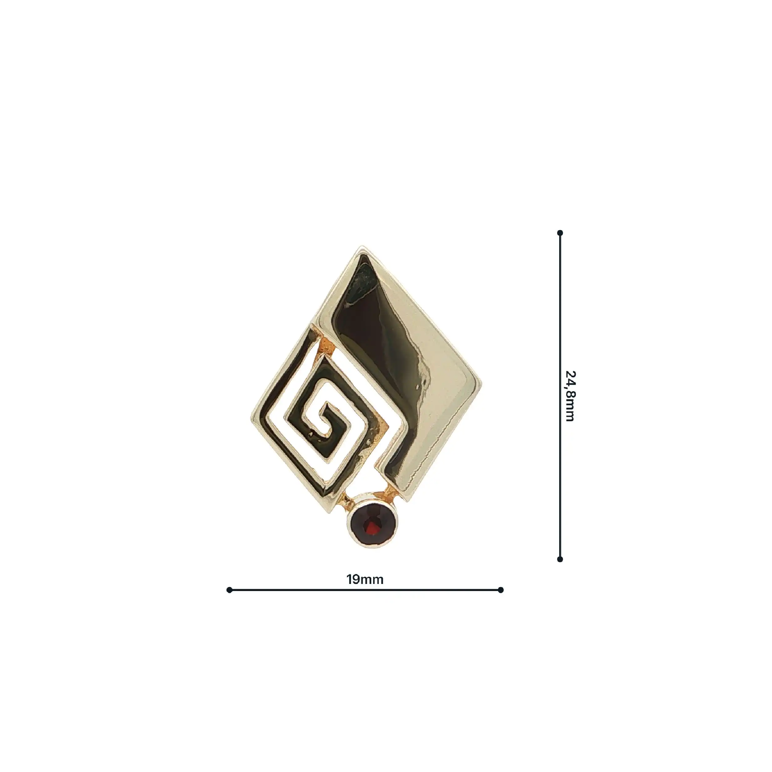 Anhänger Gelbgold mit Granat