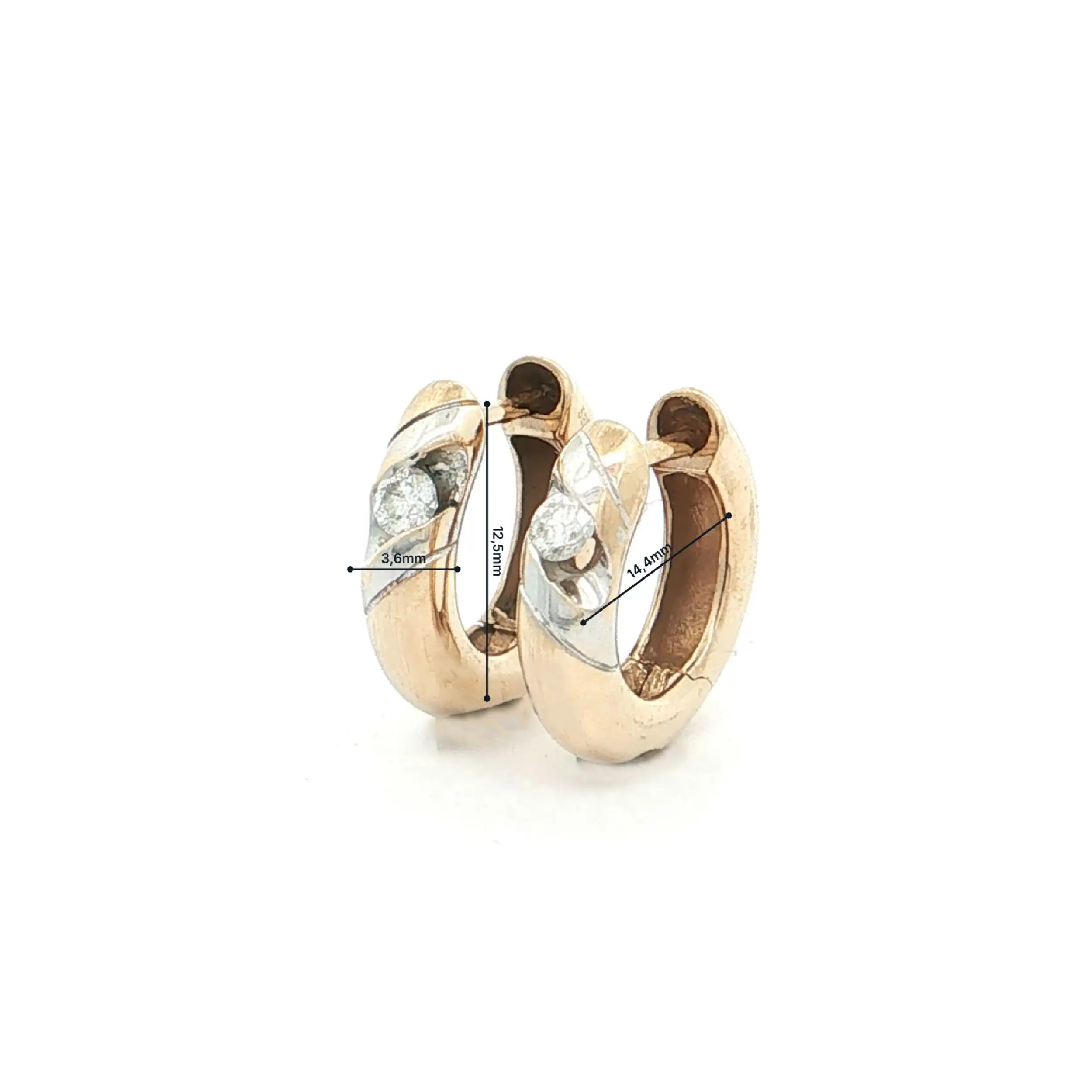 Creolen Bicolor mit Brillanten Creolen Bicolor mit Brillanten
