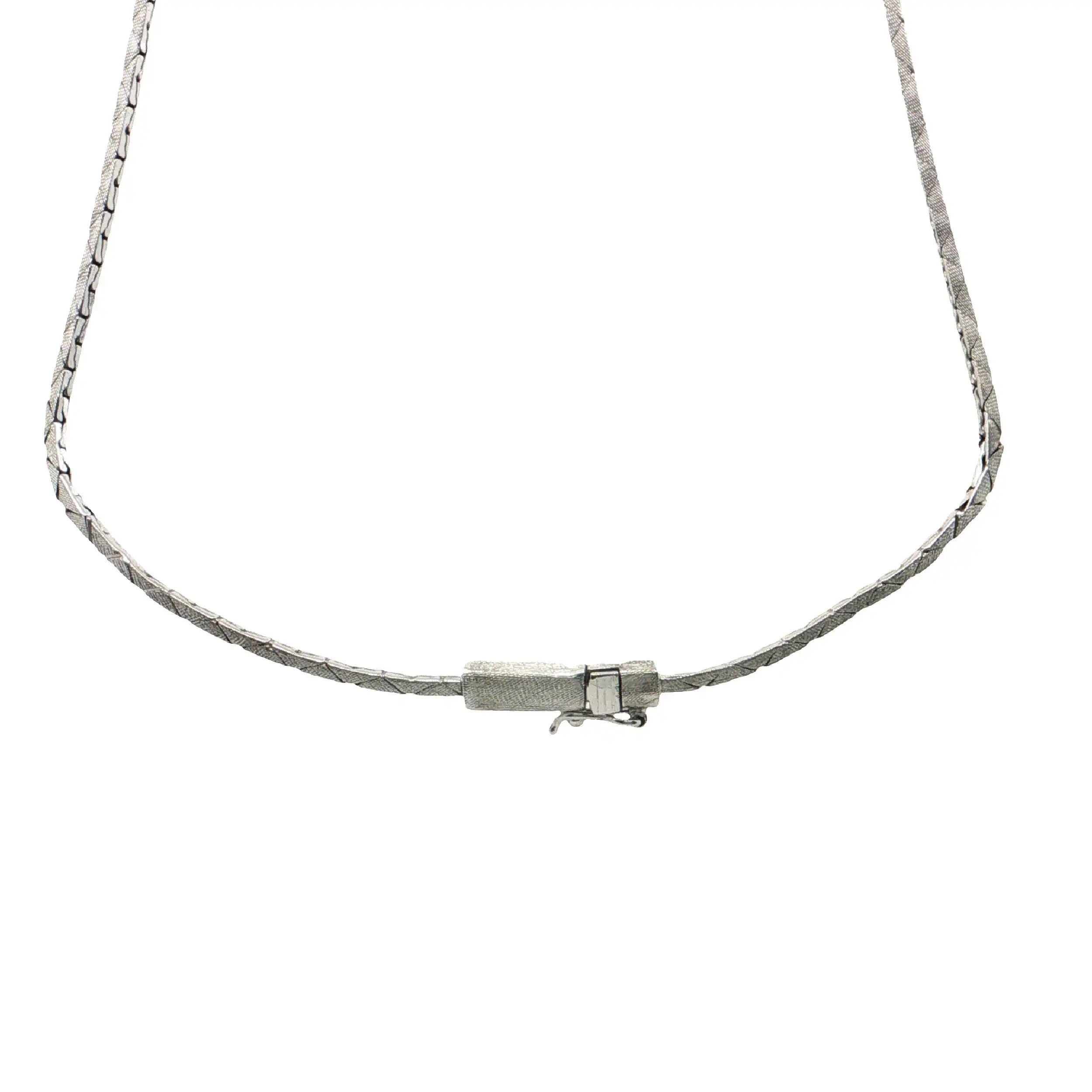 Collier Weißgold mit Saphiren und Brillanten Collier Weißgold mit Saphiren und Brillanten