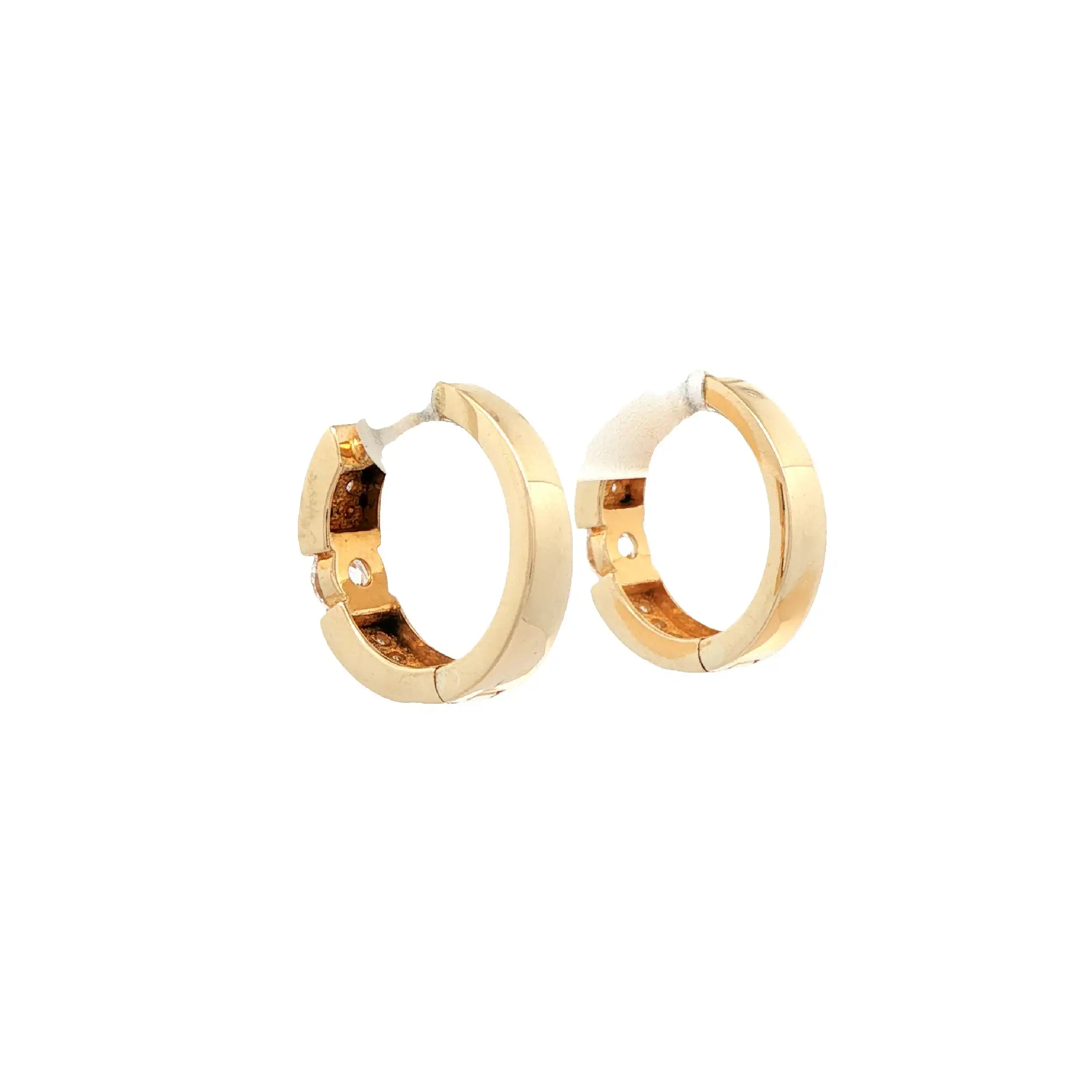 Creolen Gelbgold mit Zirkonia