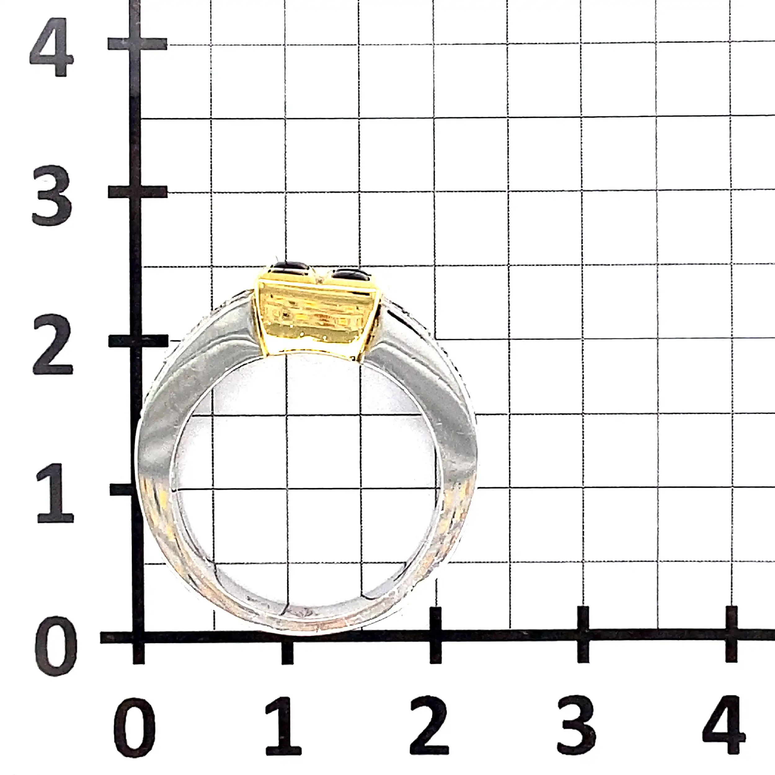 Ring Bicolor mit Brillanten und blauen Farbsteinen Ring Bicolor mit Brillanten und blauen Farbsteinen