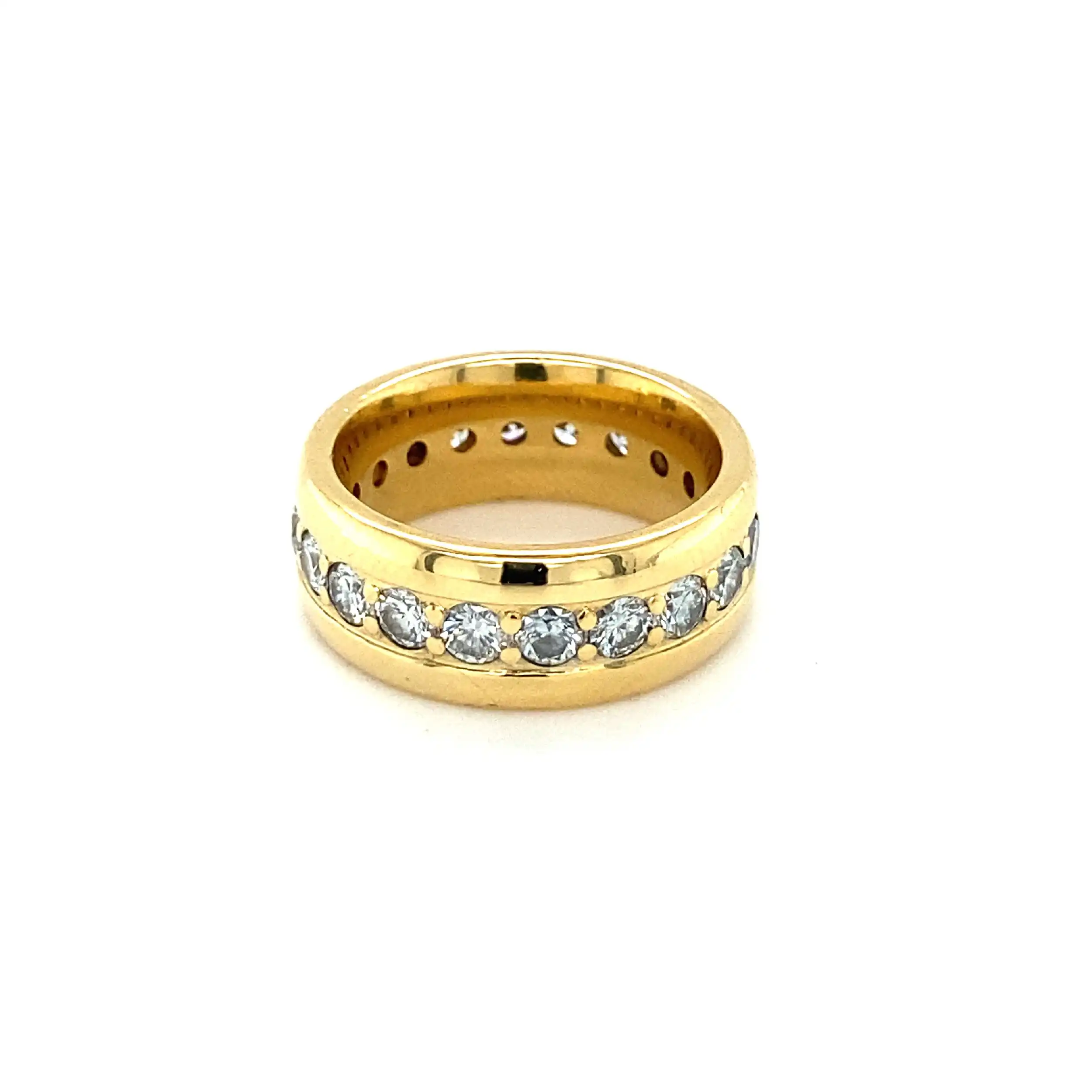 Memory Bicolor Ring mit Brillanten, graviert mit 1,70ct.