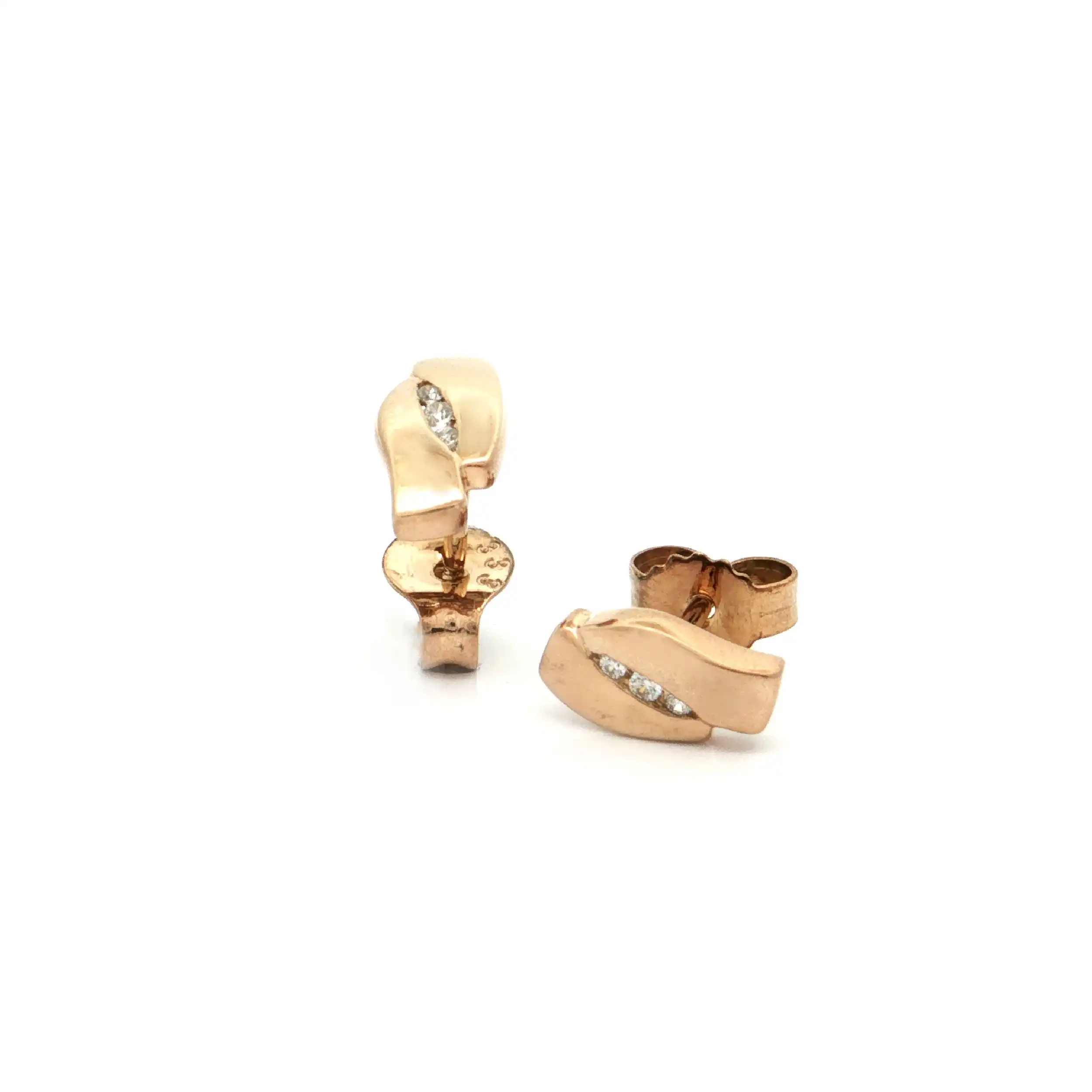Ohrstecker Gelbgold mit Zirkonia