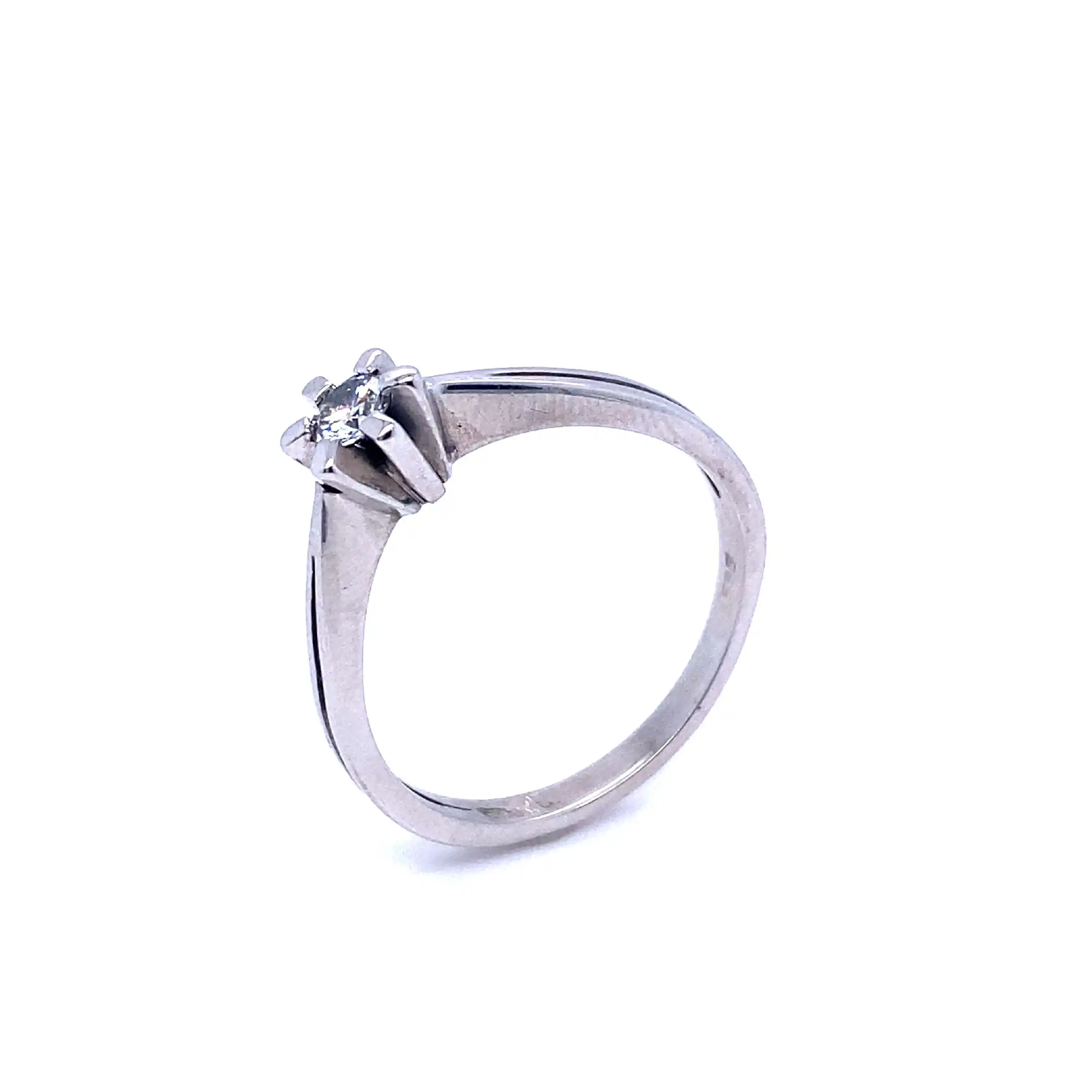 Ring Weißgold mit Solitär Brillant Ring Weißgold mit Solitär Brillant