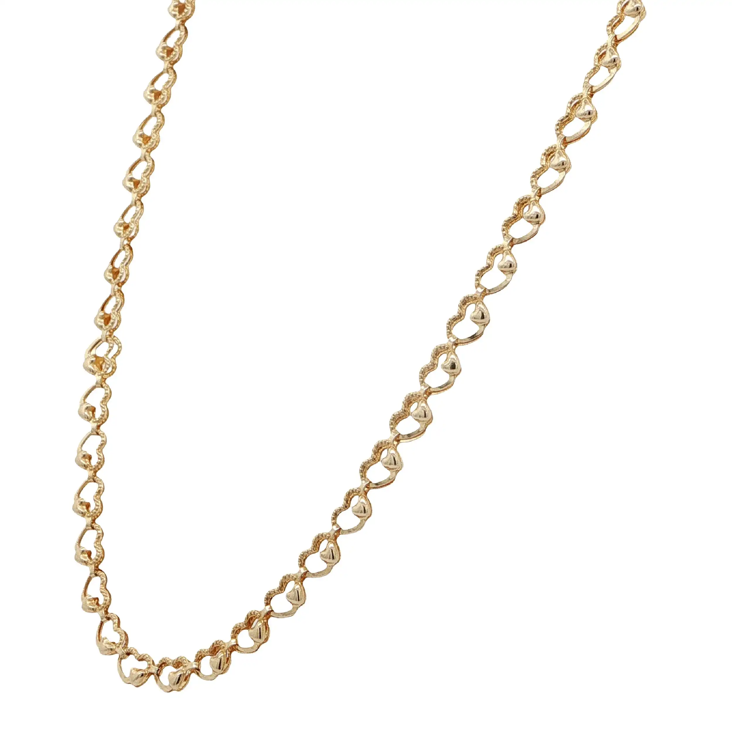 Kette Gelbgold mit Herzen hohl