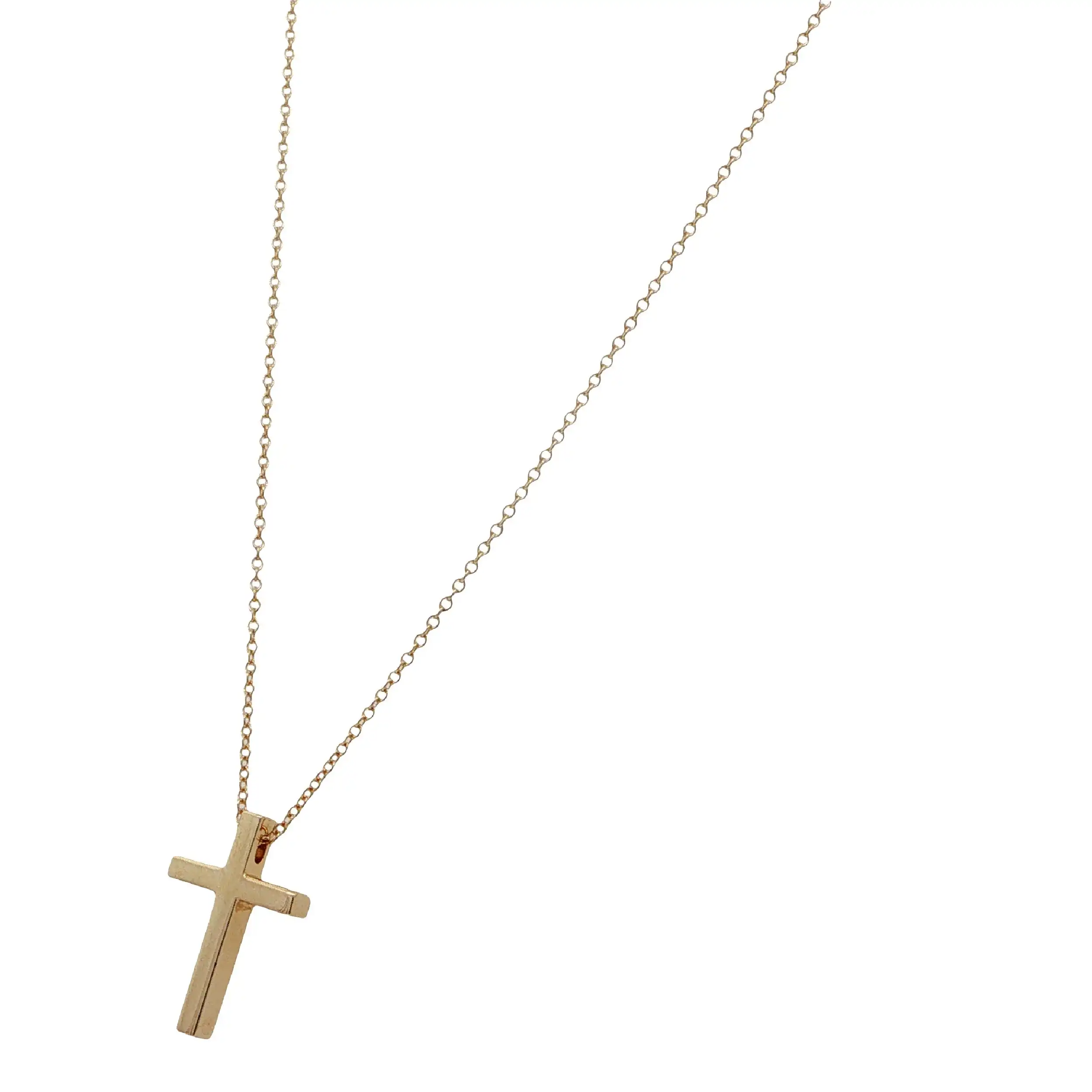 Ankerkette Gelbgold mit Kreuzanhänger