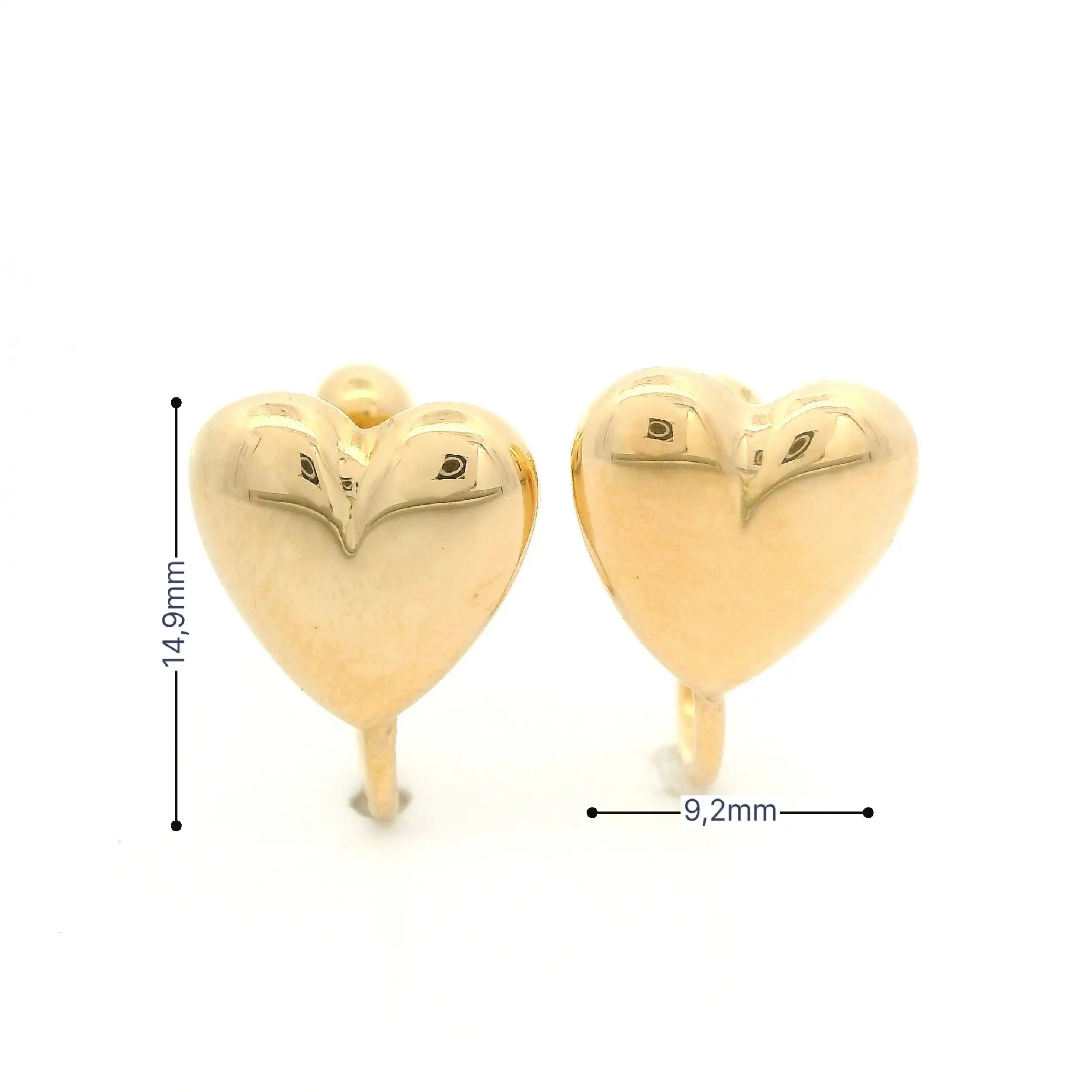 Ohrclips Gelbgold "Herz" Ohrclips Gelbgold "Herz"