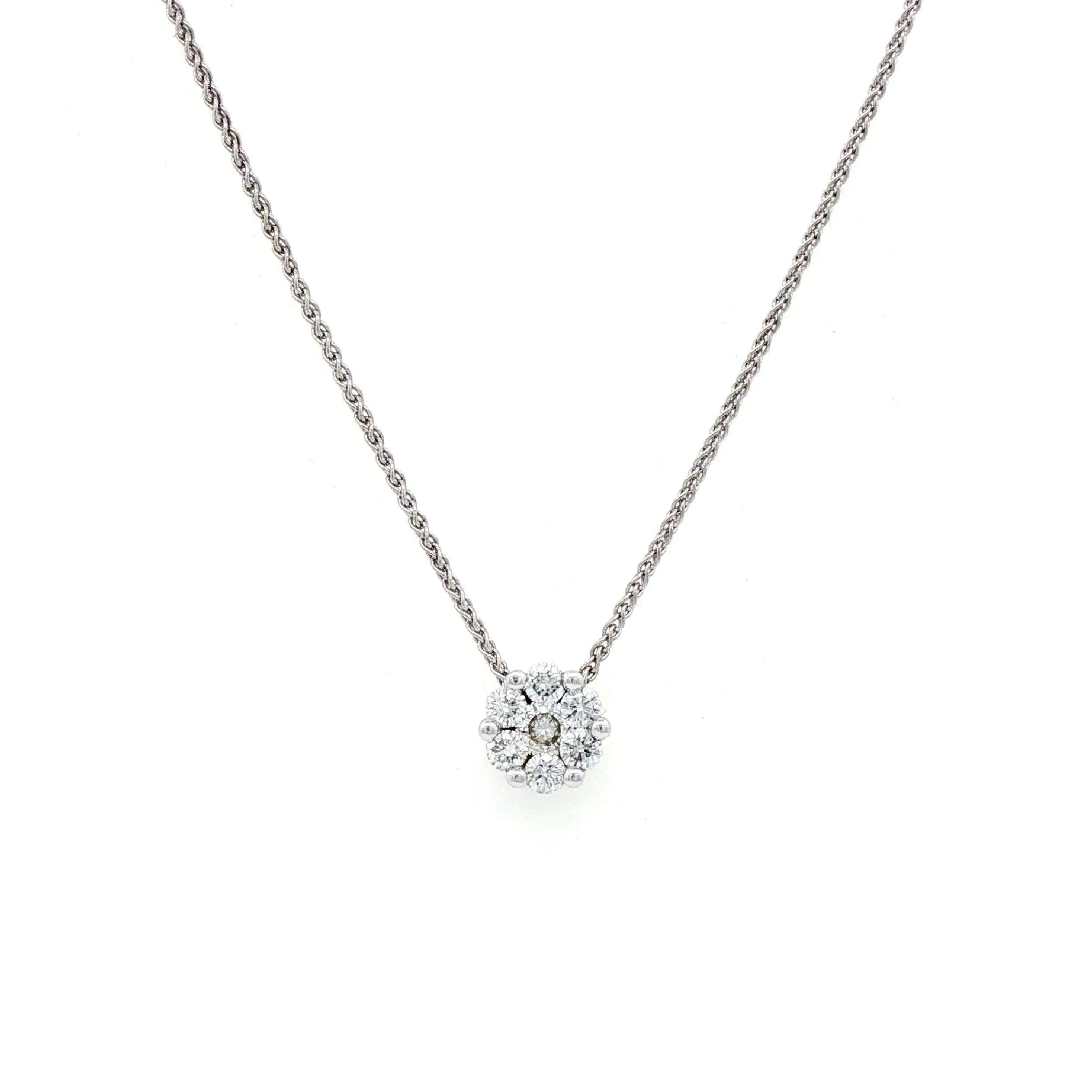Kette Weißgold mit Brillant-Anhänger von Moncara