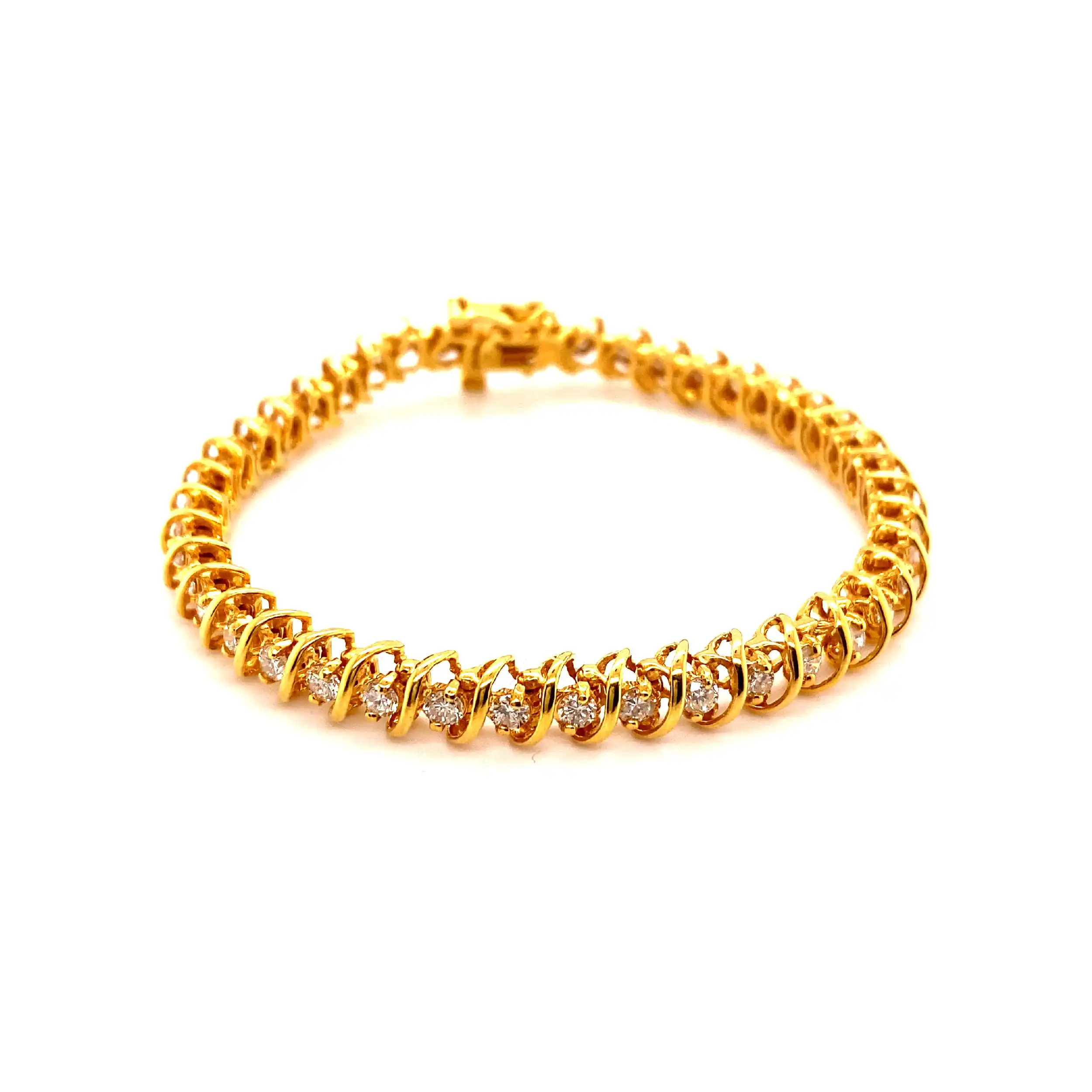 Tennisarmband Gelbgold mit Brillanten Tennisarmband Gelbgold mit Brillanten