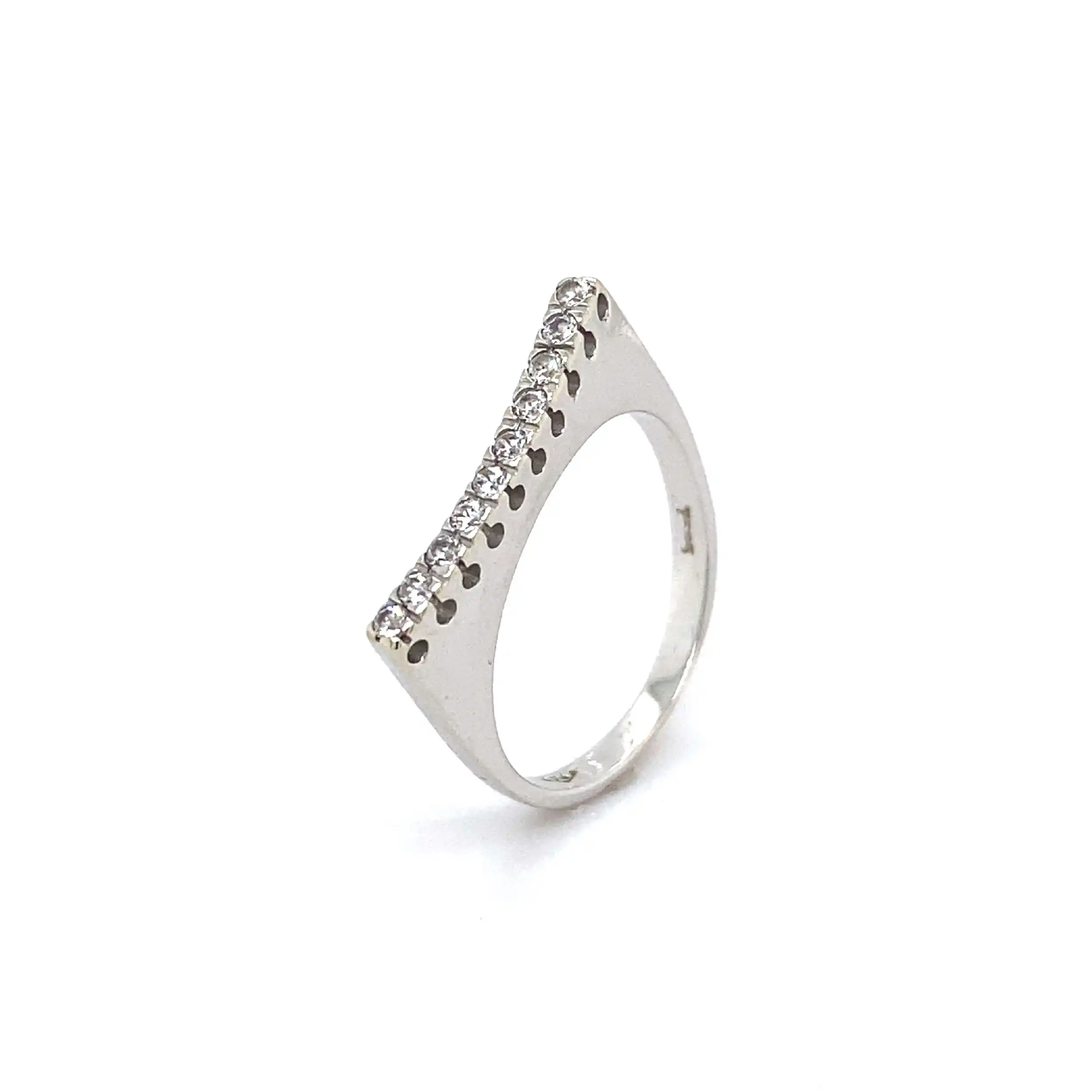 Ring Weißgold mit Zirkonia Ring Weißgold mit Zirkonia
