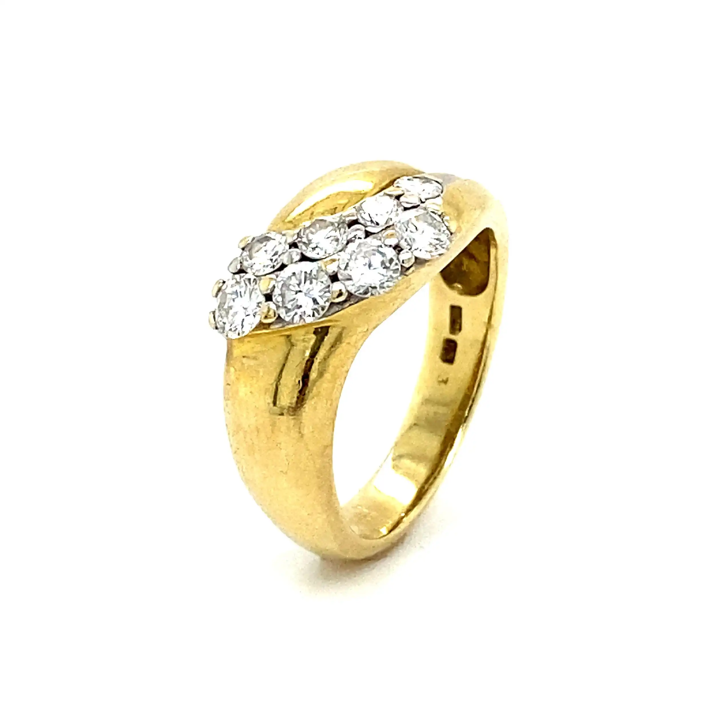 Ring Bicolor mit Brillanten mit 0,75 graviert Ring Bicolor mit Brillanten mit 0,75 graviert
