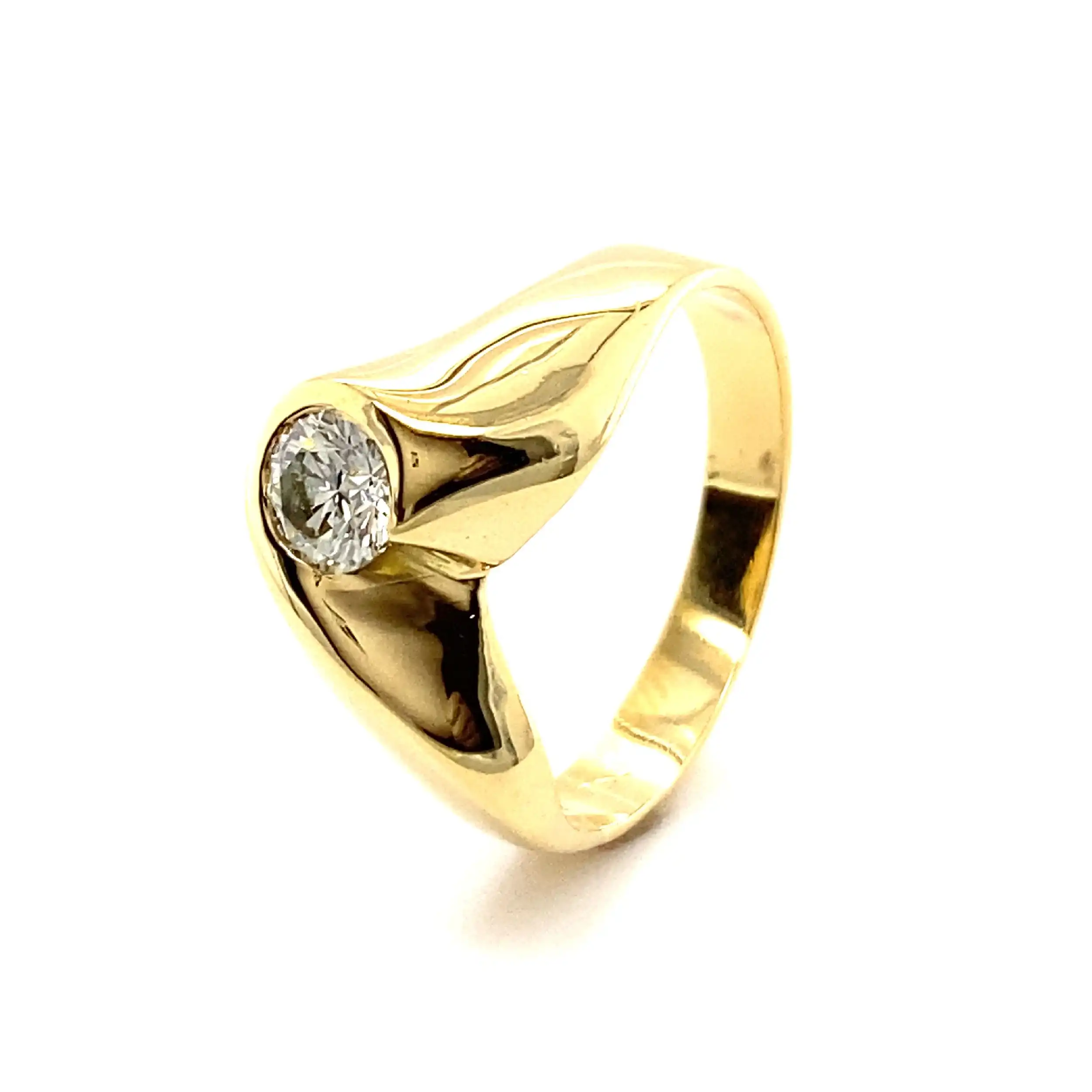 Ring Gelbgold mit Brillant Ring Gelbgold mit Brillant